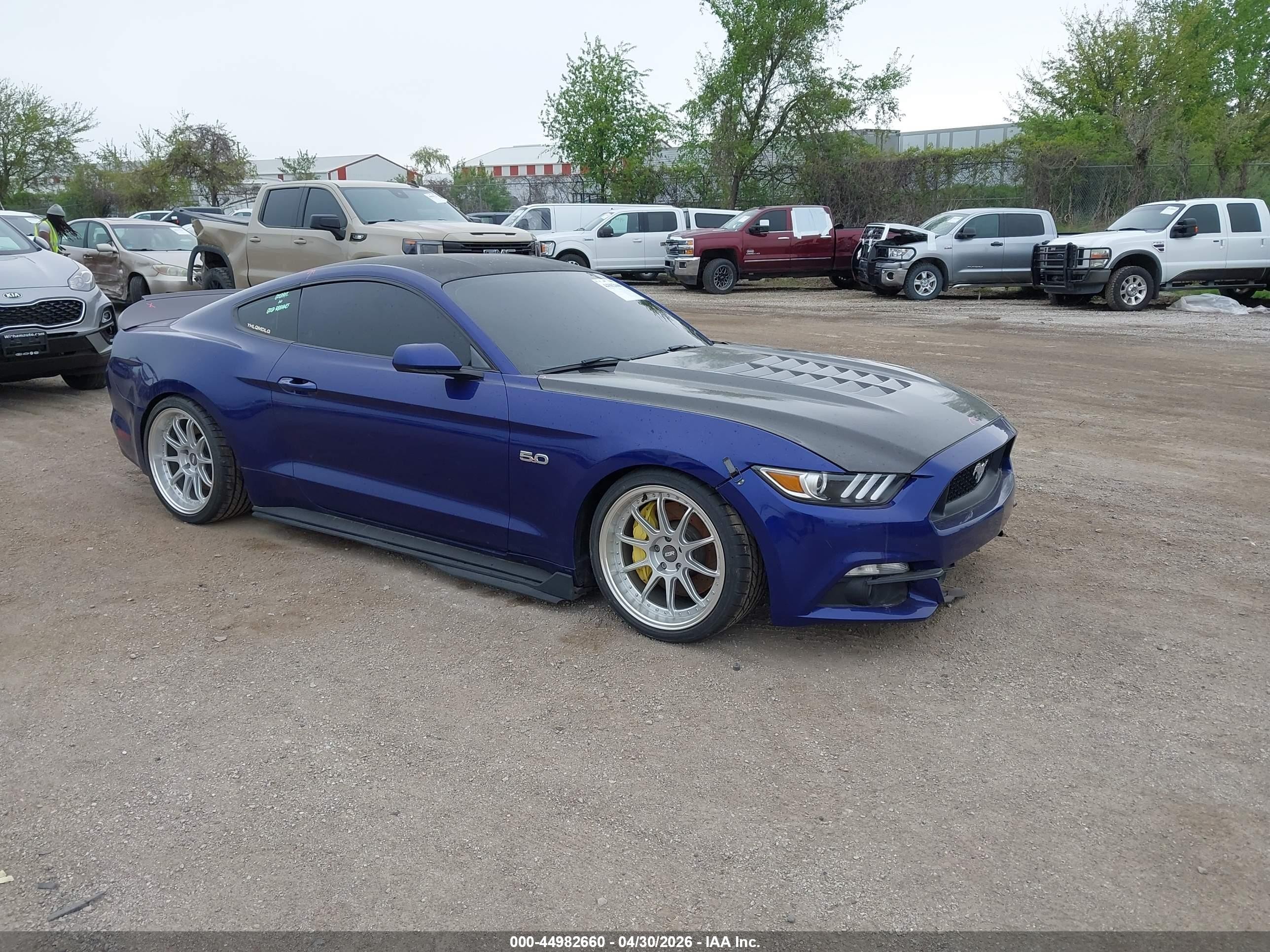 2015 Ford Mustang Gt Blue vin: 1FA6P8CF7F5318719