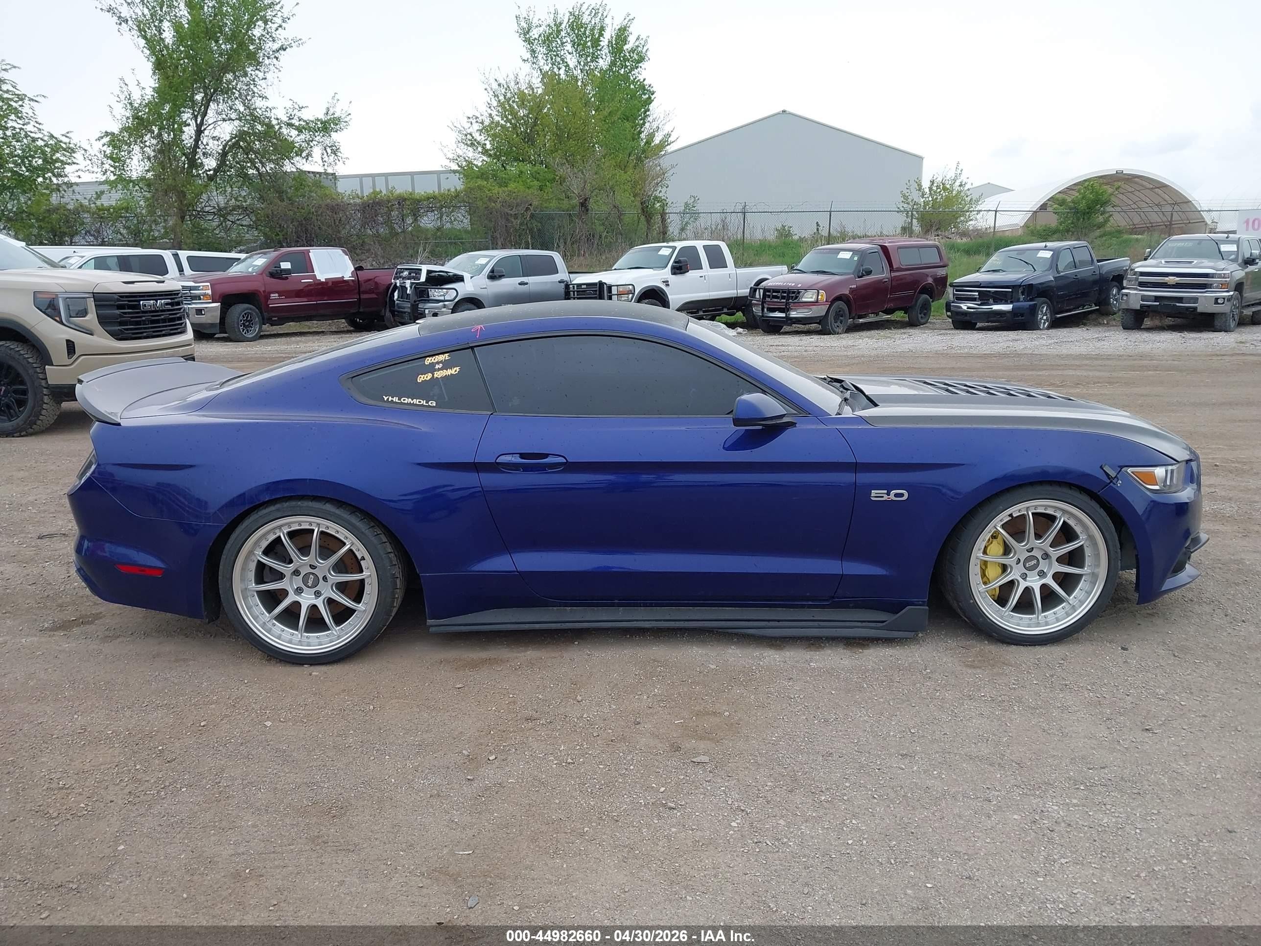 2015 Ford Mustang Gt Blue vin: 1FA6P8CF7F5318719