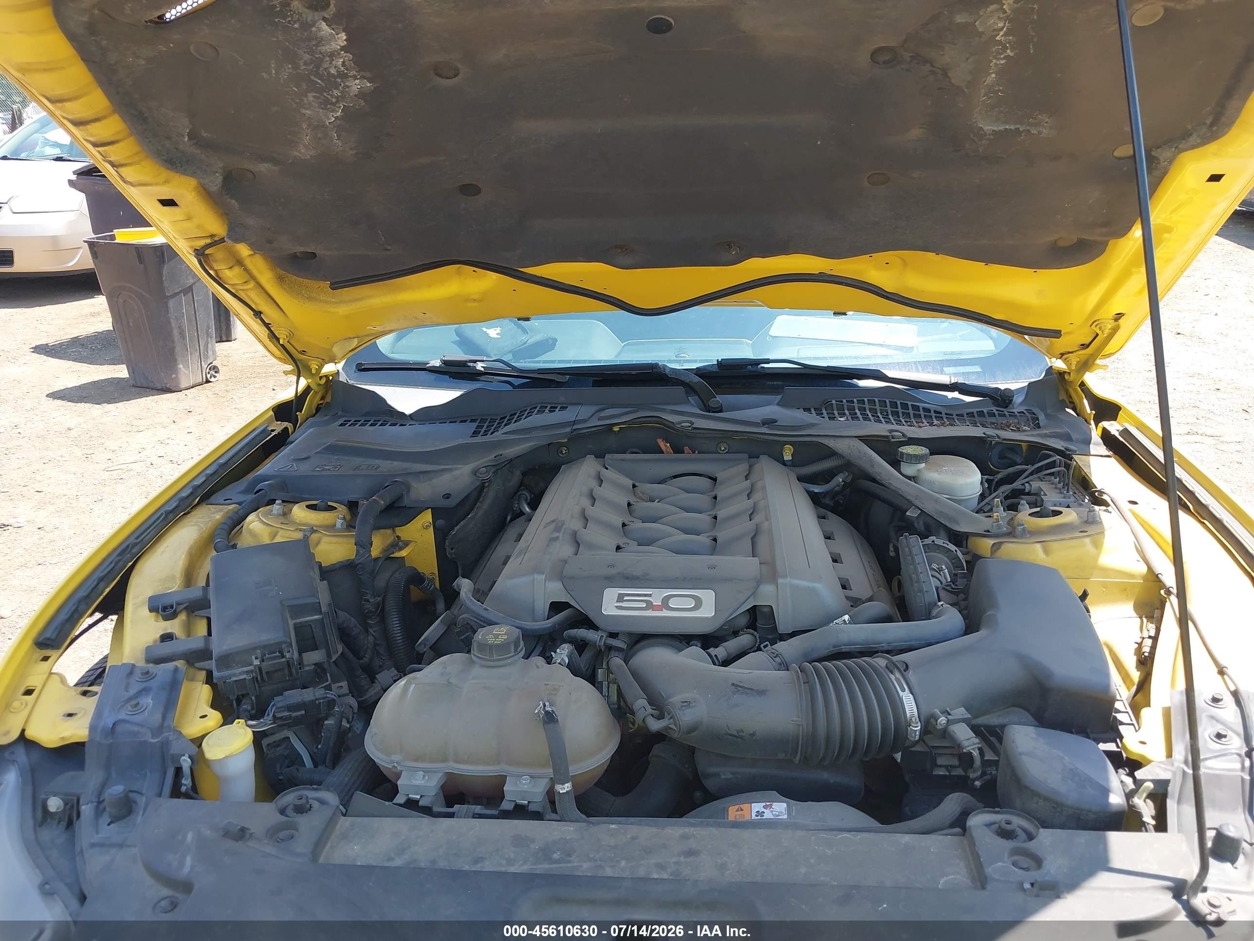 2015 Ford Mustang Gt Premium Yellow vin: 1FA6P8CF7F5321829