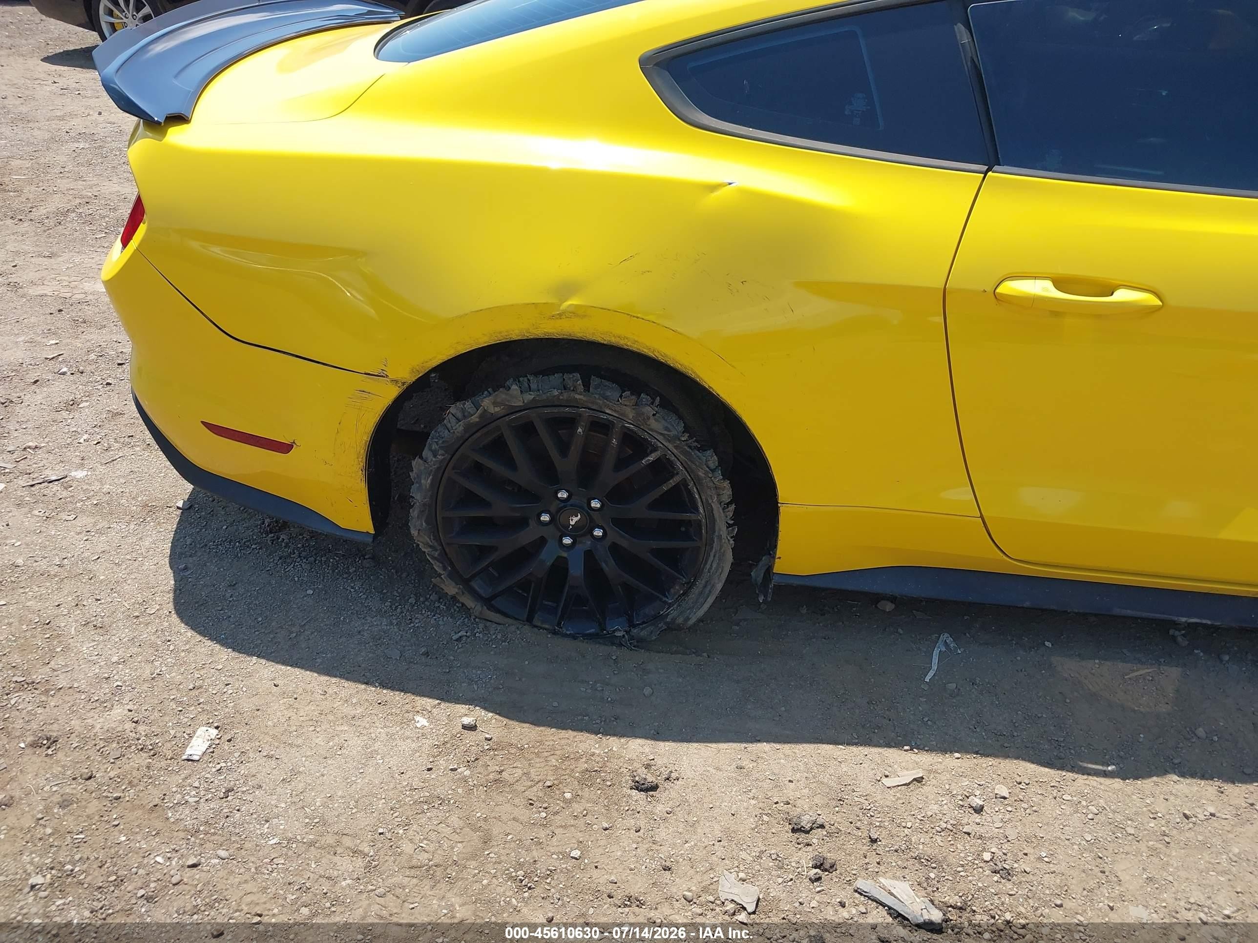 2015 Ford Mustang Gt Premium Yellow vin: 1FA6P8CF7F5321829