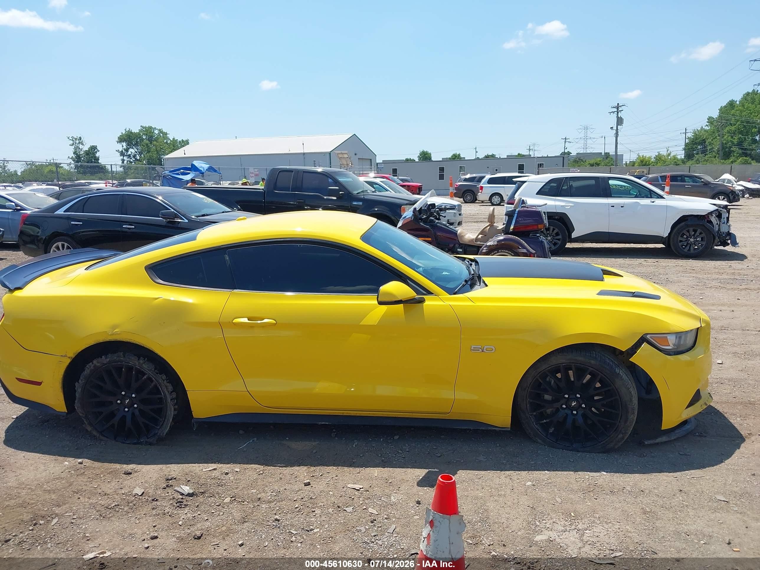 2015 Ford Mustang Gt Premium Yellow vin: 1FA6P8CF7F5321829