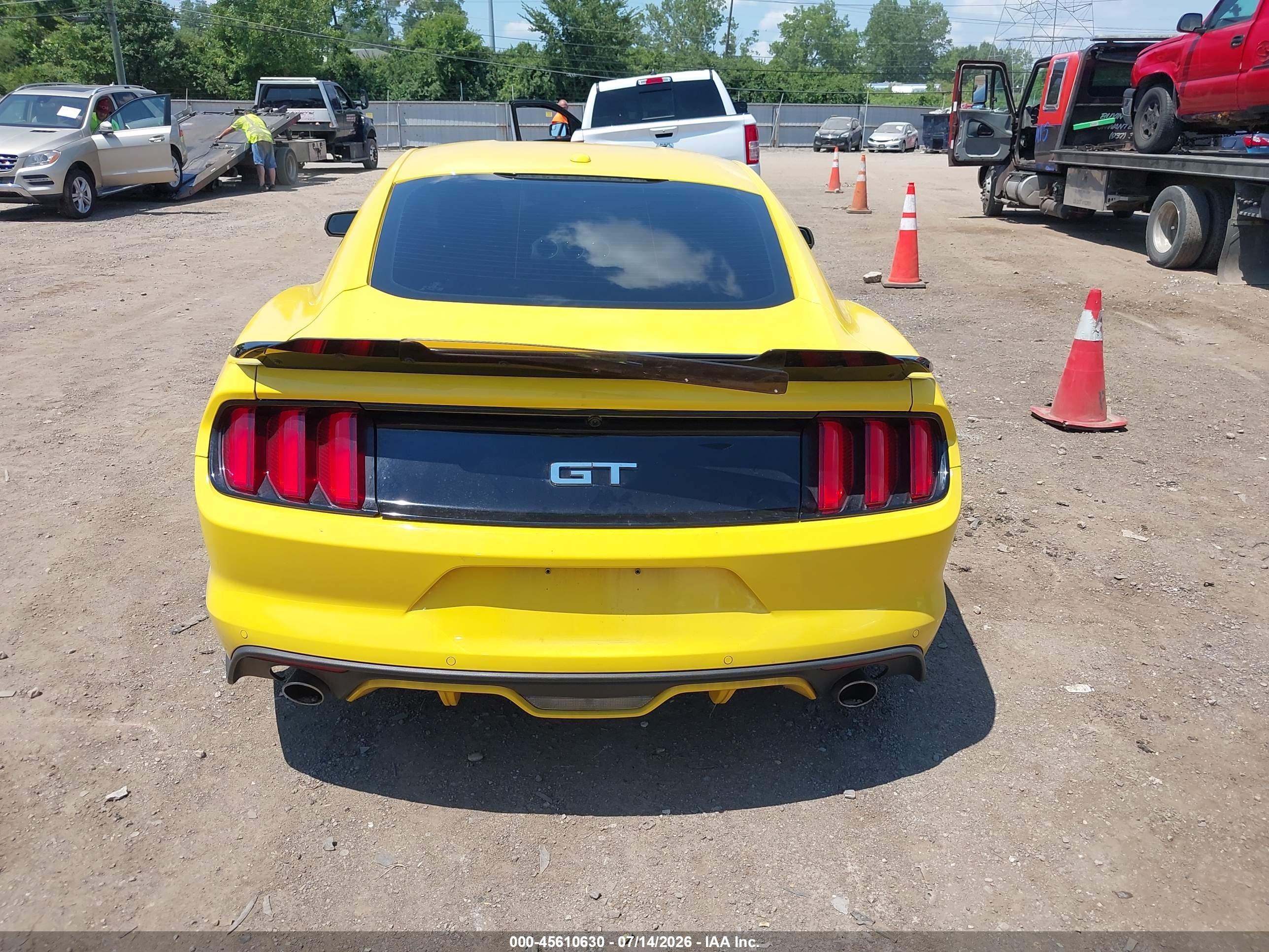 2015 Ford Mustang Gt Premium Yellow vin: 1FA6P8CF7F5321829