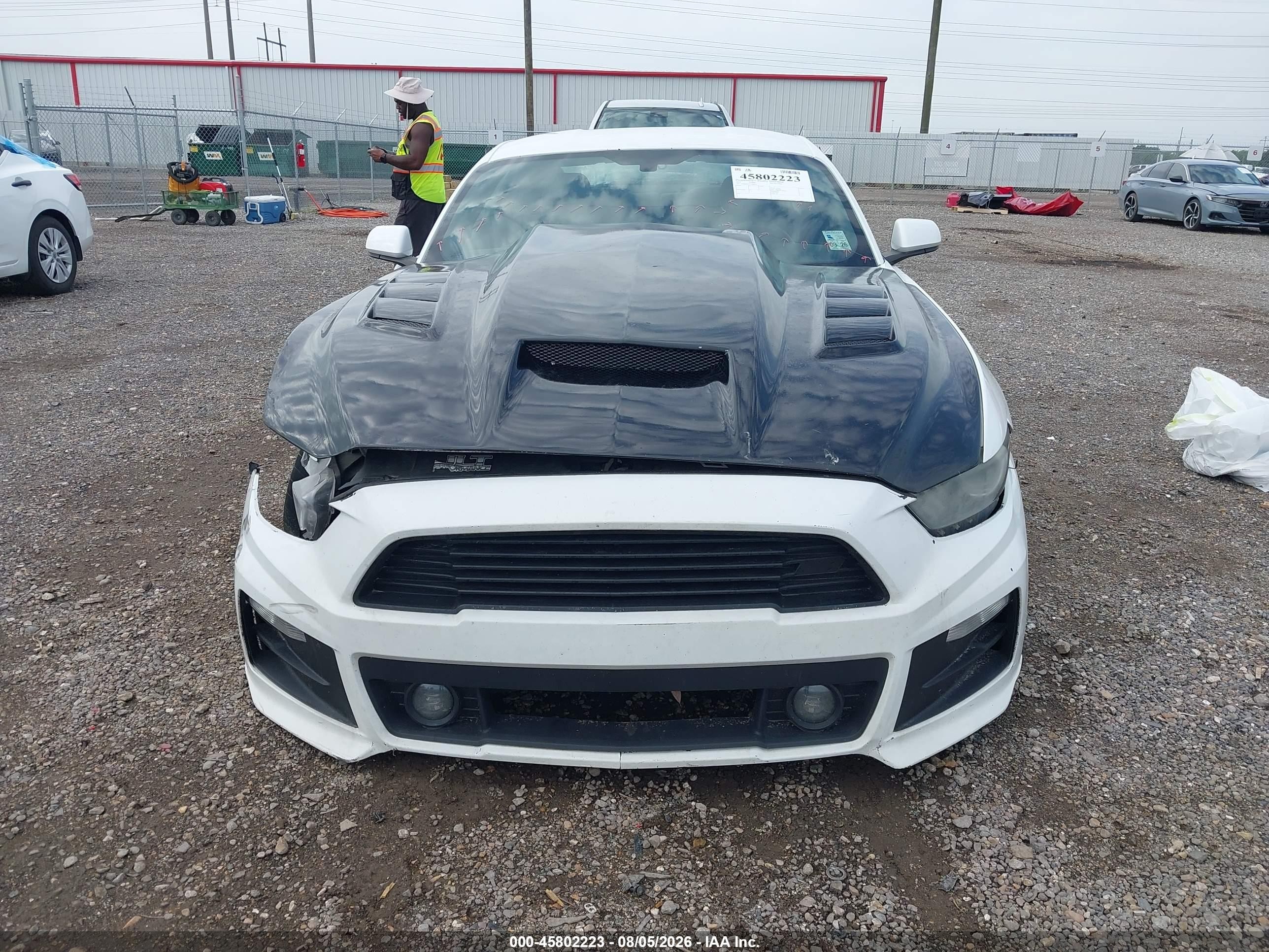 2015 Ford Mustang Gt White vin: 1FA6P8CF7F5366477