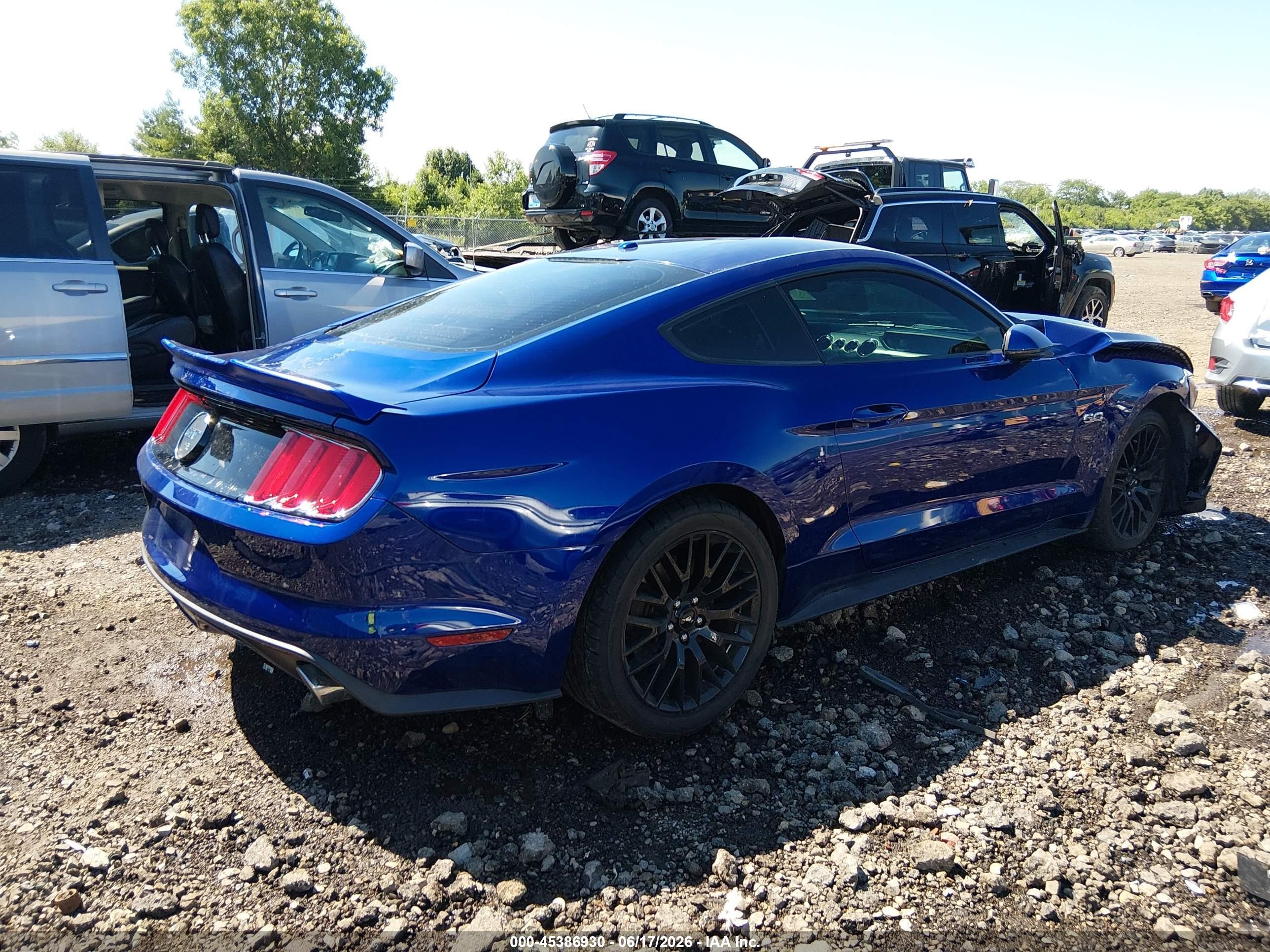 2015 Ford Mustang Gt Premium Blue vin: 1FA6P8CF7F5424331