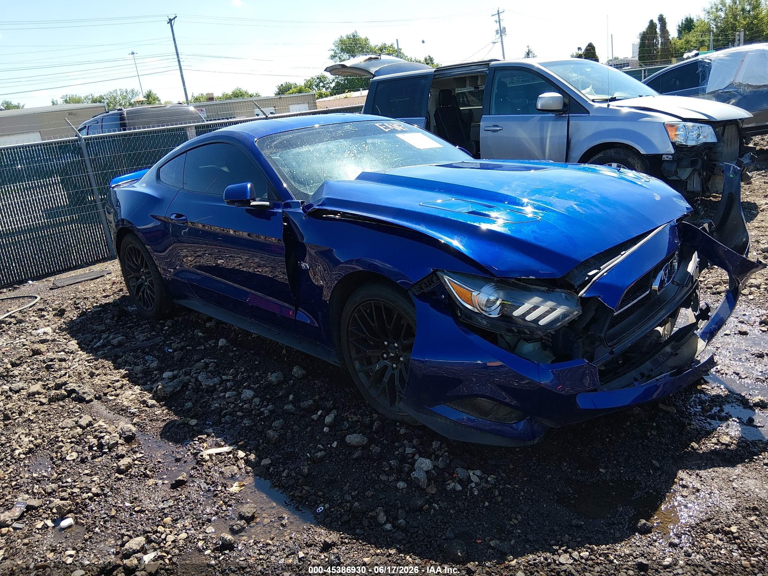 2015 Ford Mustang Gt Premium Blue vin: 1FA6P8CF7F5424331