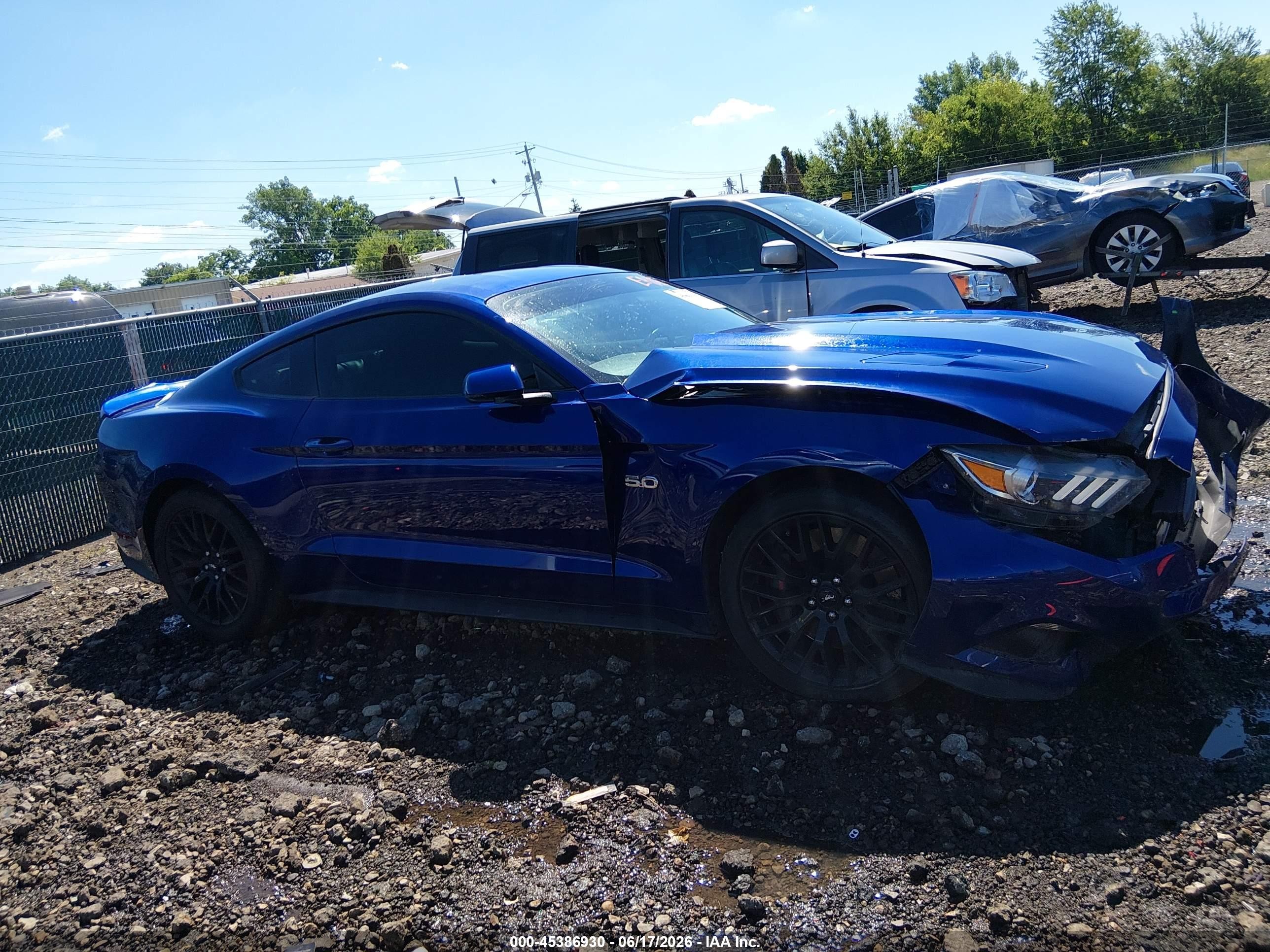 2015 Ford Mustang Gt Premium Blue vin: 1FA6P8CF7F5424331