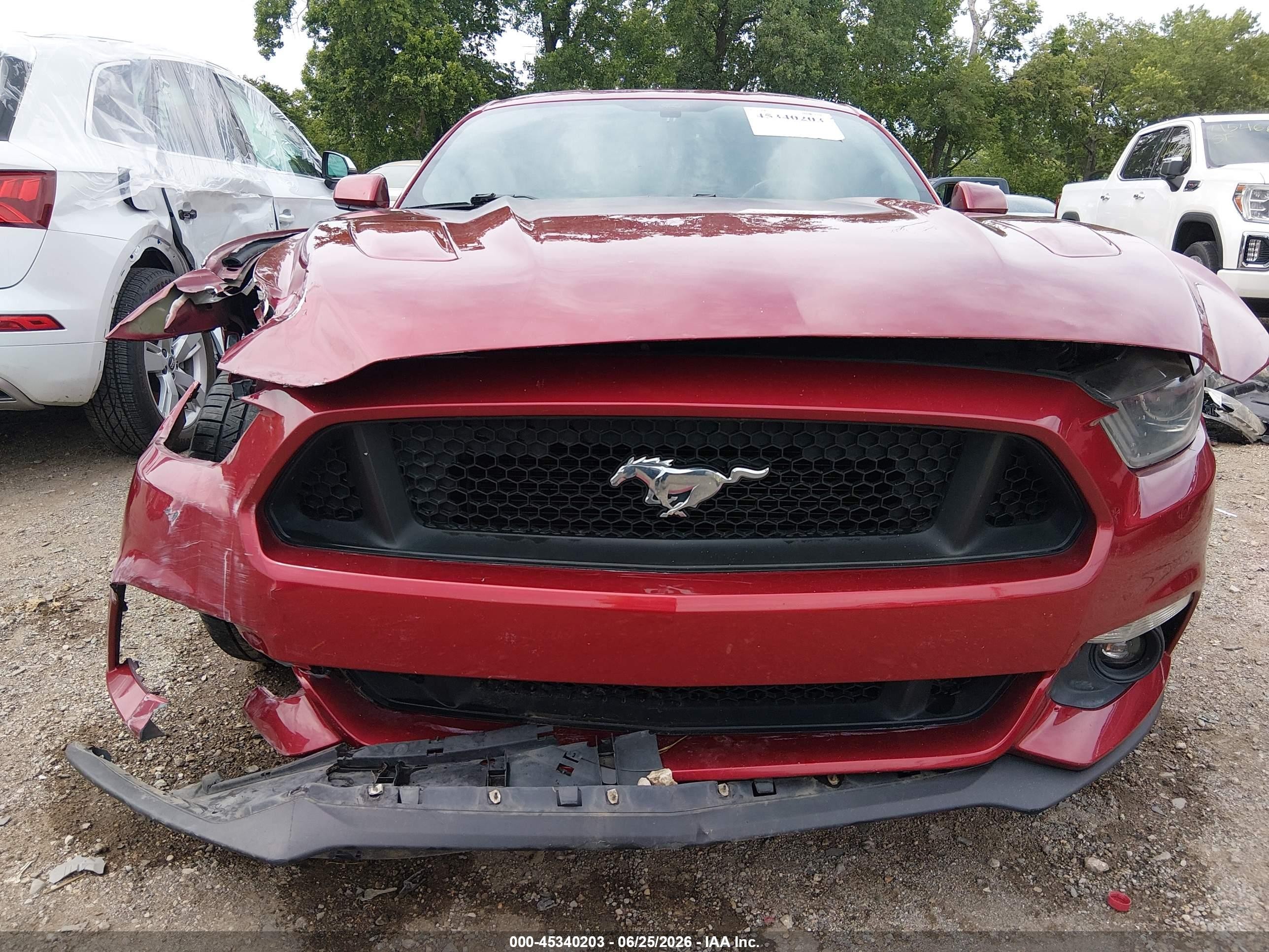 2015 Ford Mustang Gt Red vin: 1FA6P8CF7F5435894