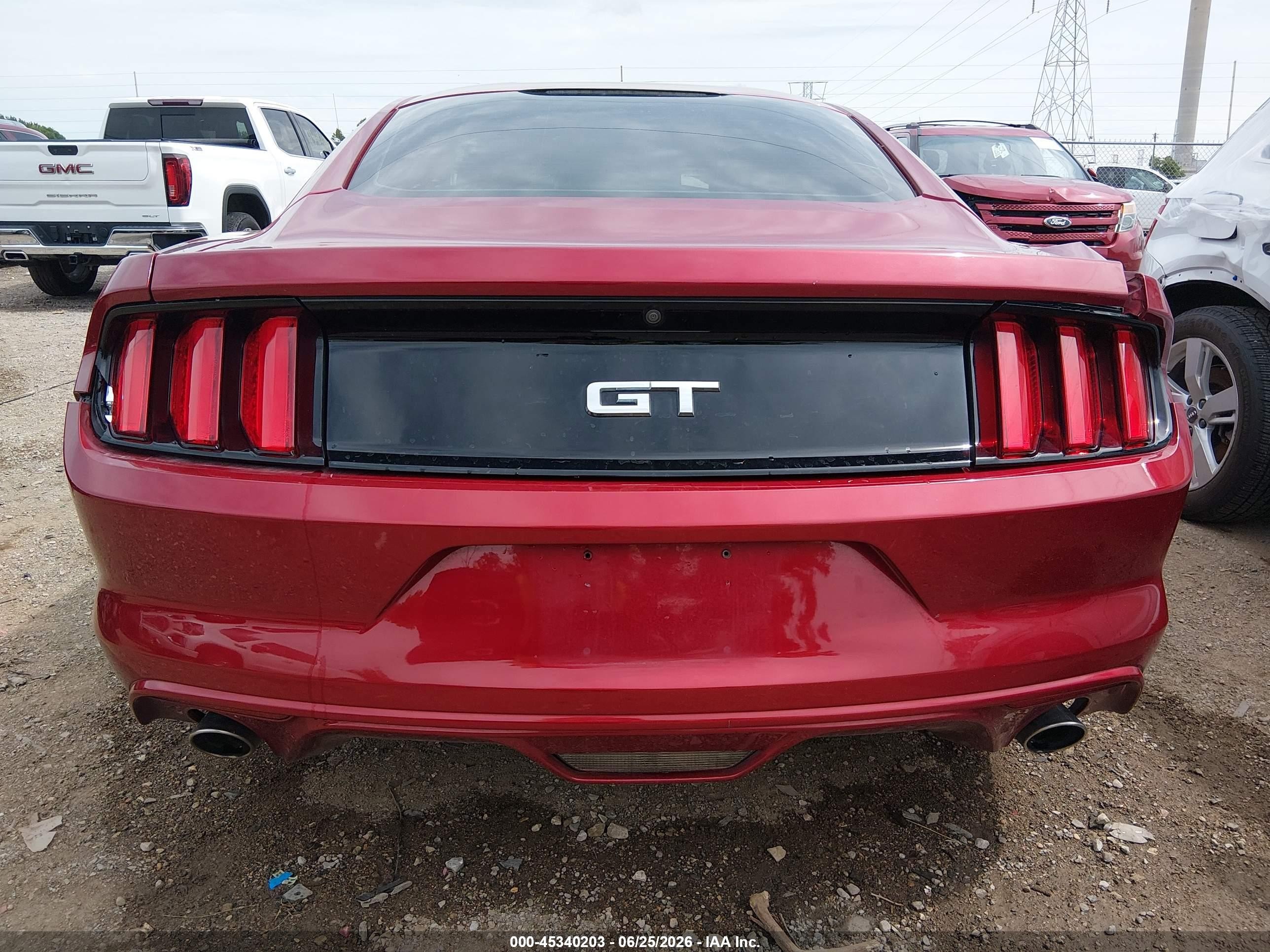 2015 Ford Mustang Gt Red vin: 1FA6P8CF7F5435894