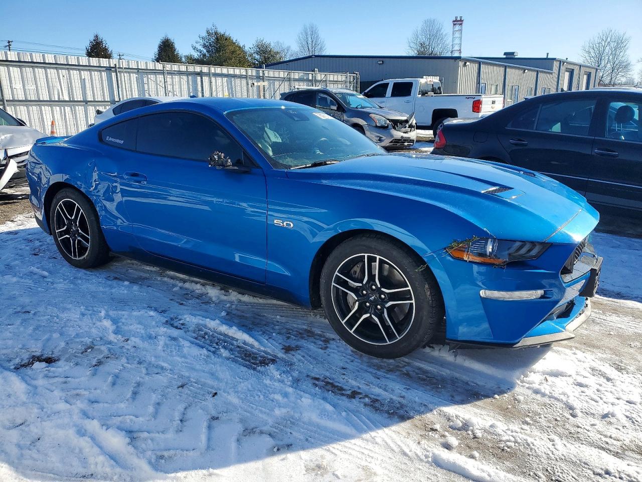 2021 Ford Mustang Gt Синий vin: 1FA6P8CF7M5137875