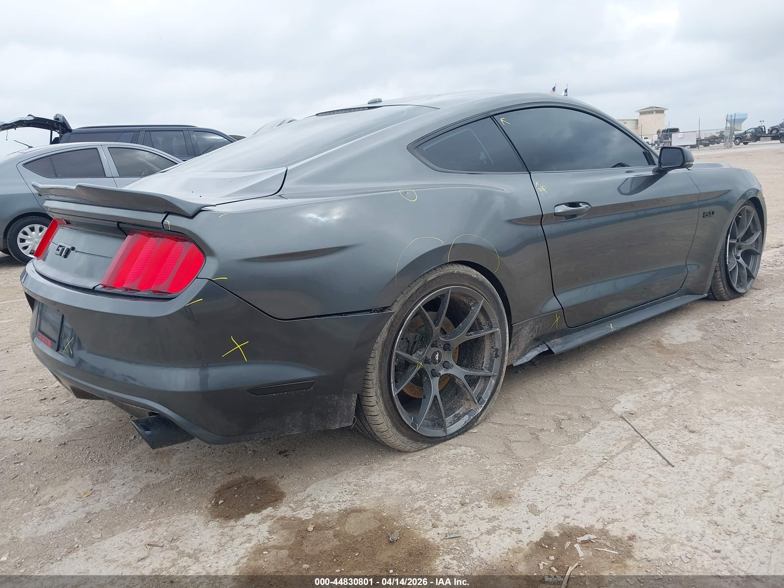 2015 Ford Mustang Gt Premium Серый vin: 1FA6P8CF8F5326554