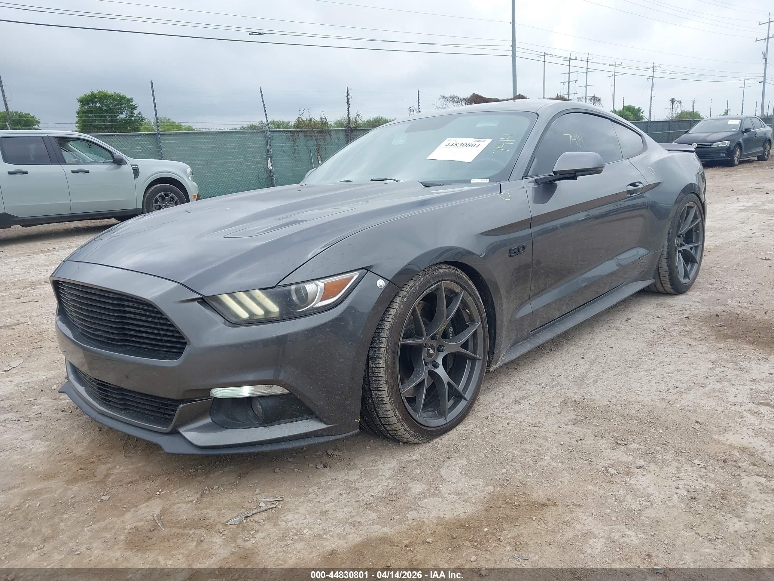 2015 Ford Mustang Gt Premium Серый vin: 1FA6P8CF8F5326554