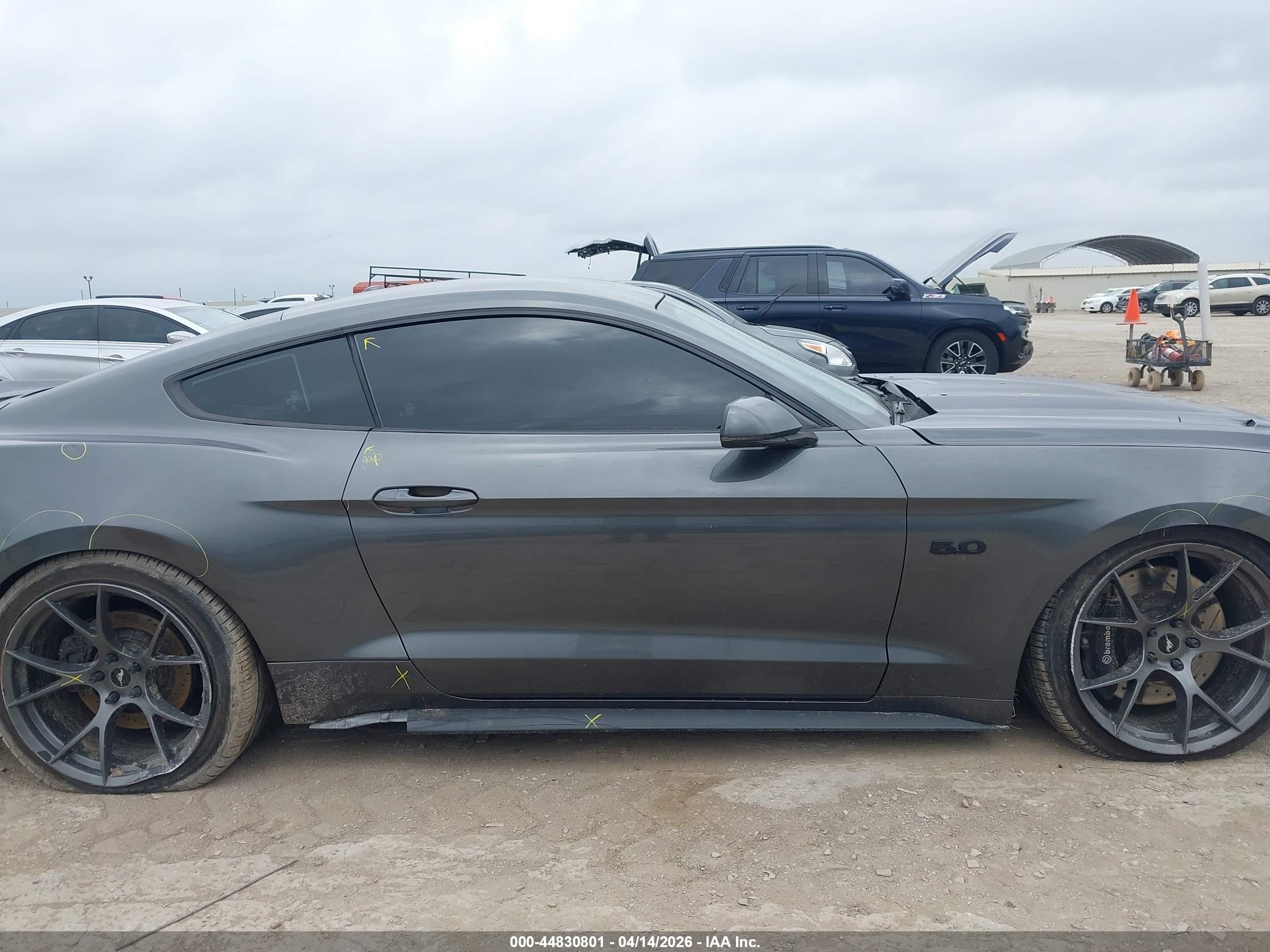 2015 Ford Mustang Gt Premium Серый vin: 1FA6P8CF8F5326554