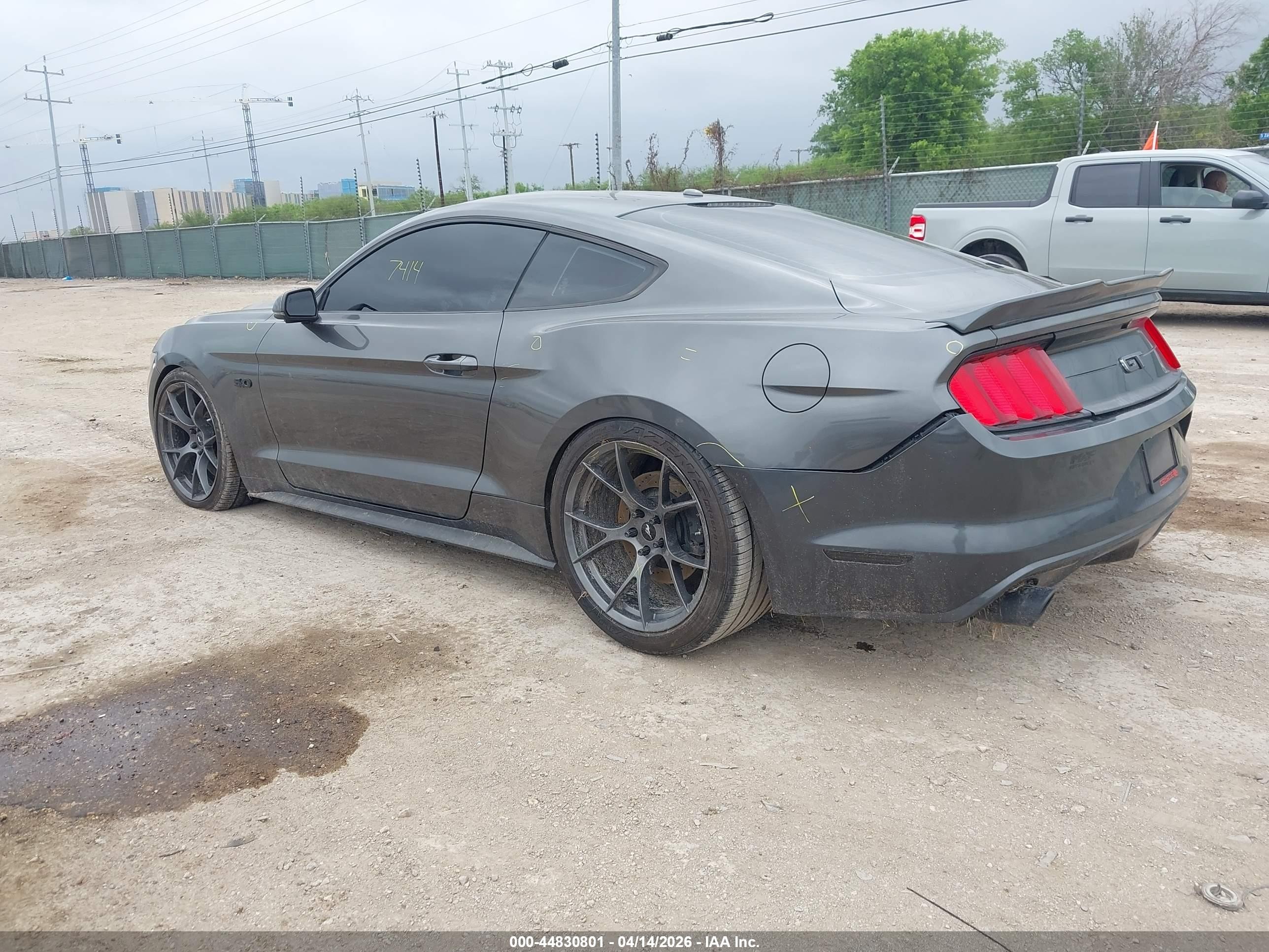 2015 Ford Mustang Gt Premium Серый vin: 1FA6P8CF8F5326554
