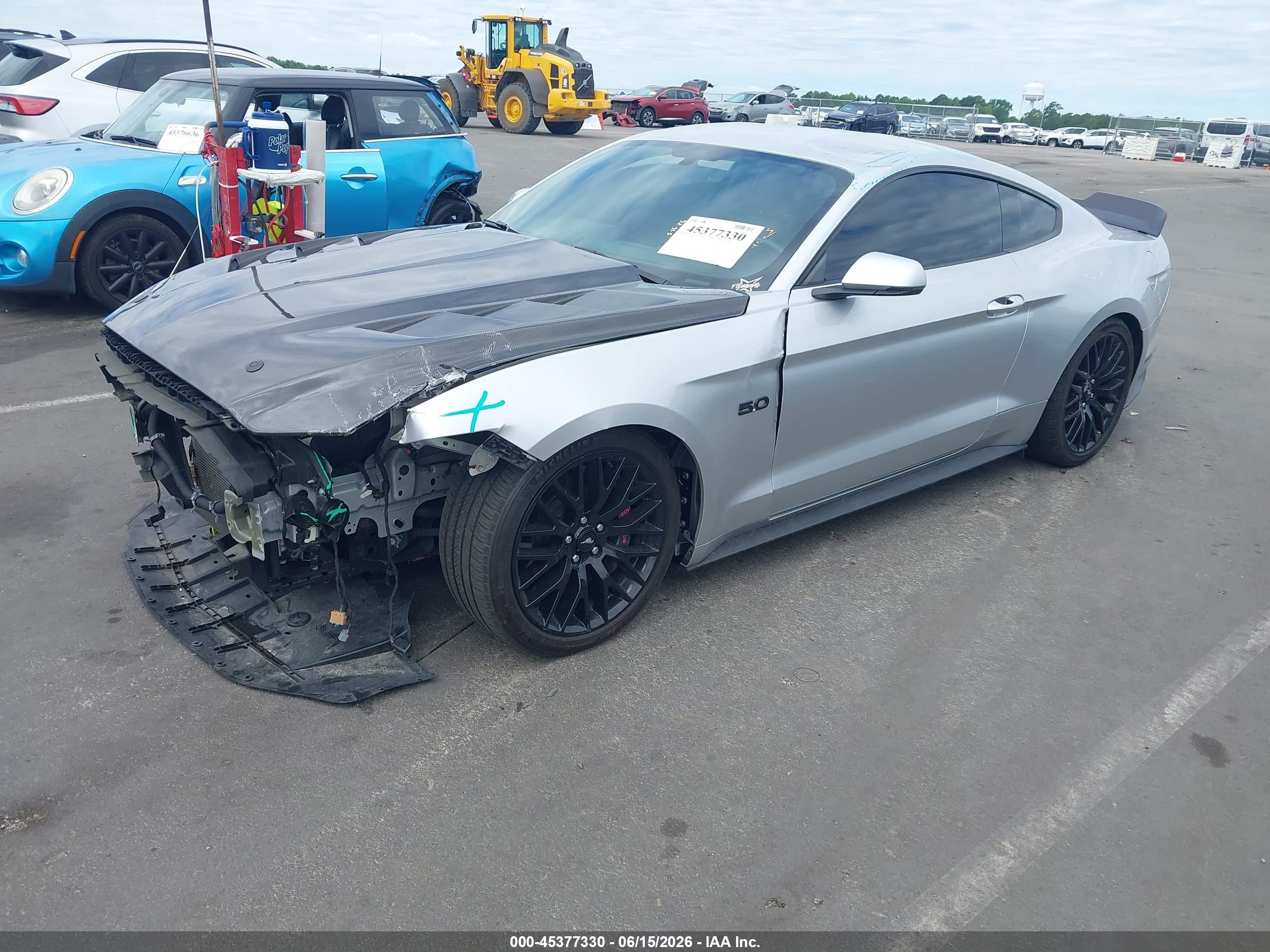 2015 Ford Mustang Gt Premium Gray vin: 1FA6P8CF8F5336243