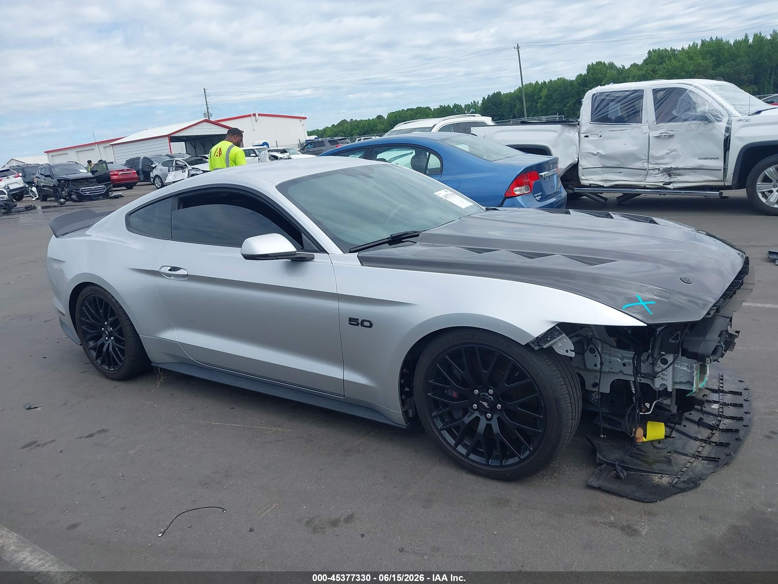 2015 Ford Mustang Gt Premium Gray vin: 1FA6P8CF8F5336243