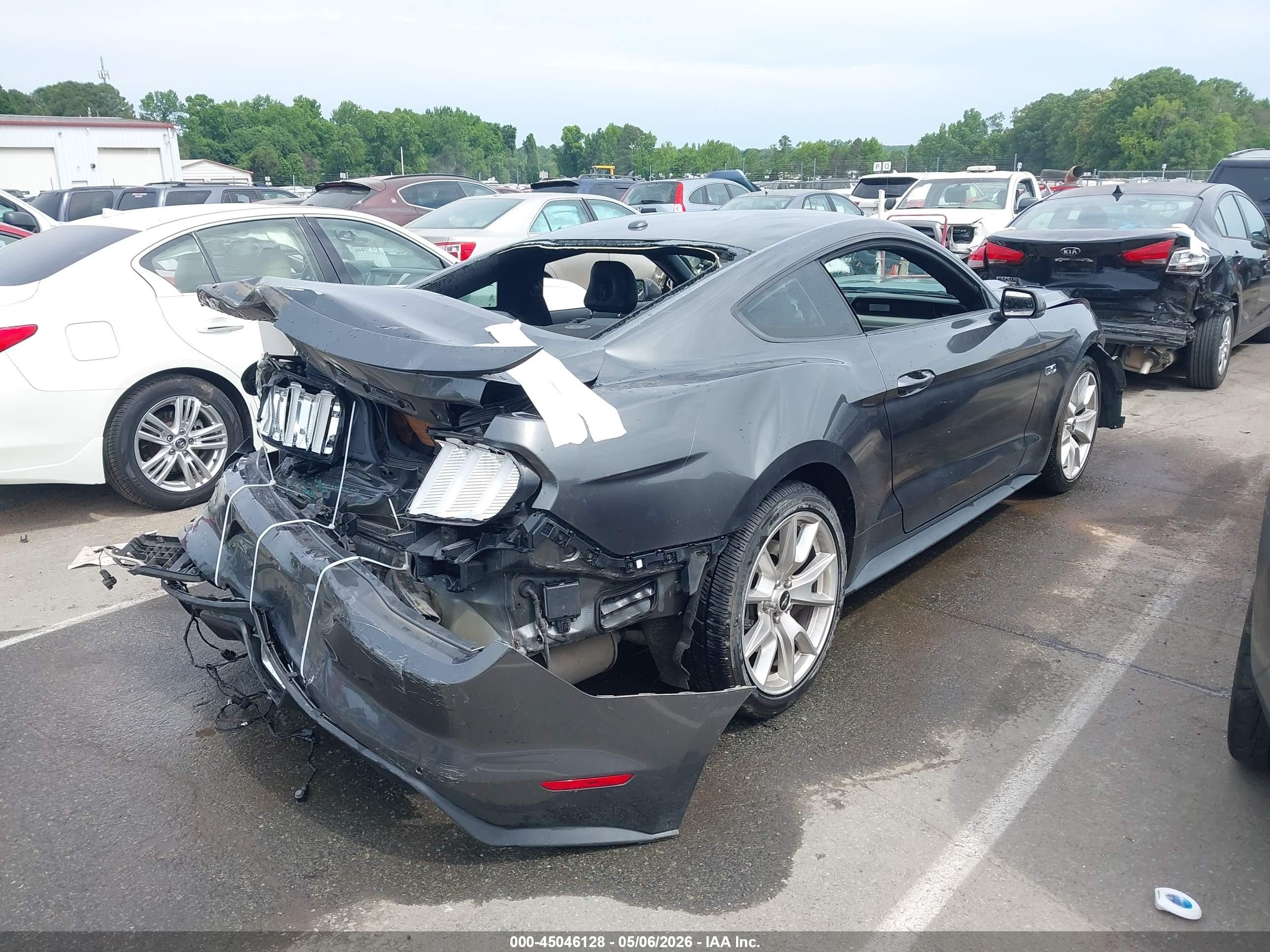 2015 Ford Mustang Gt Premium Gray vin: 1FA6P8CF8F5341023