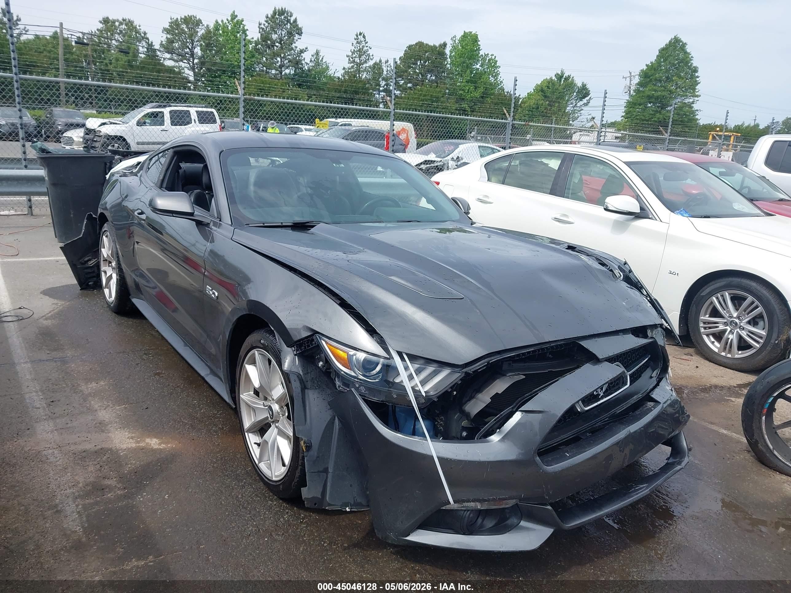 2015 Ford Mustang Gt Premium Gray vin: 1FA6P8CF8F5341023