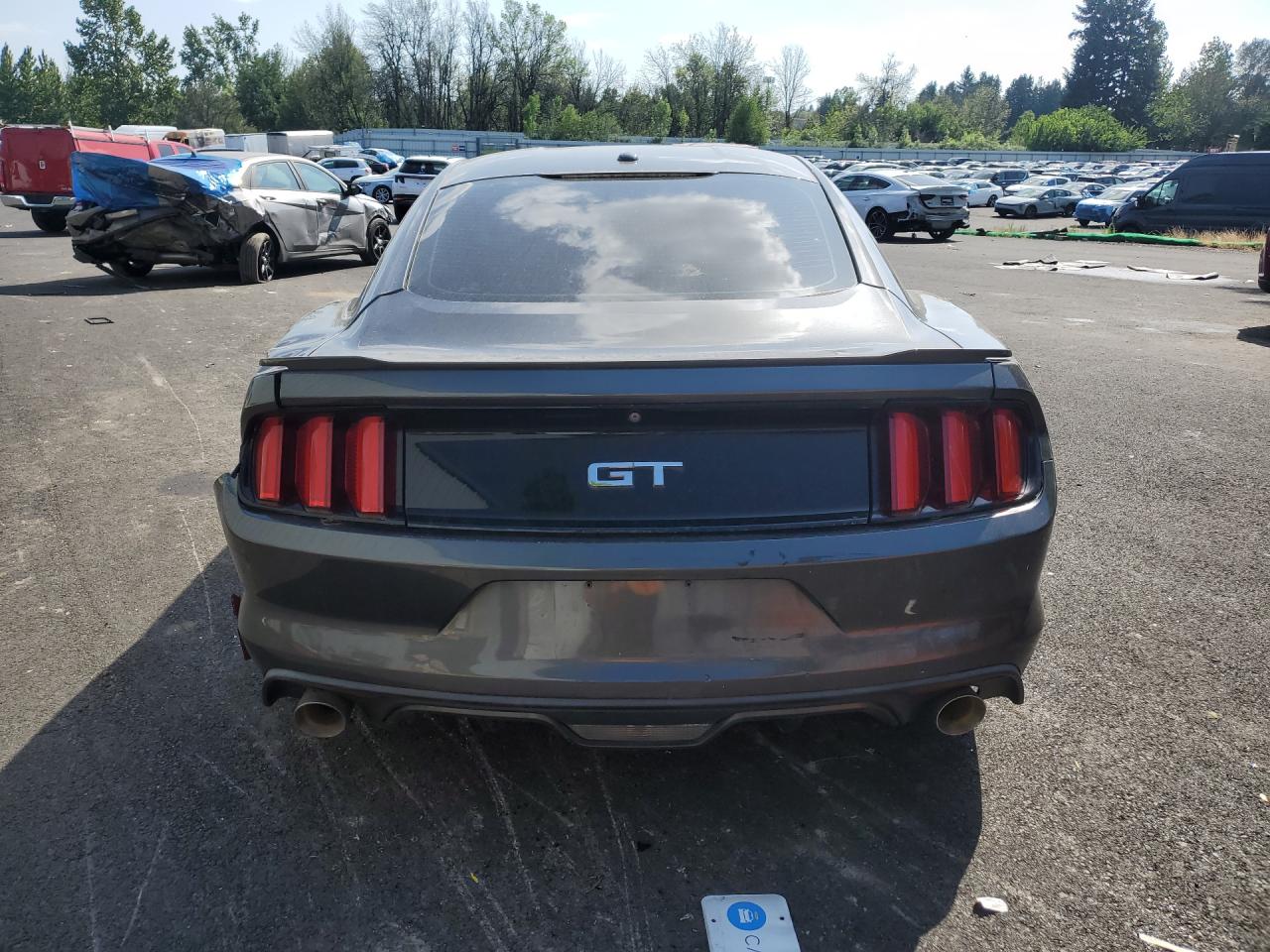 2015 Ford Mustang Gt Charcoal vin: 1FA6P8CF8F5363524 Damage: Deck Lid, Misaligned, Repair Required
