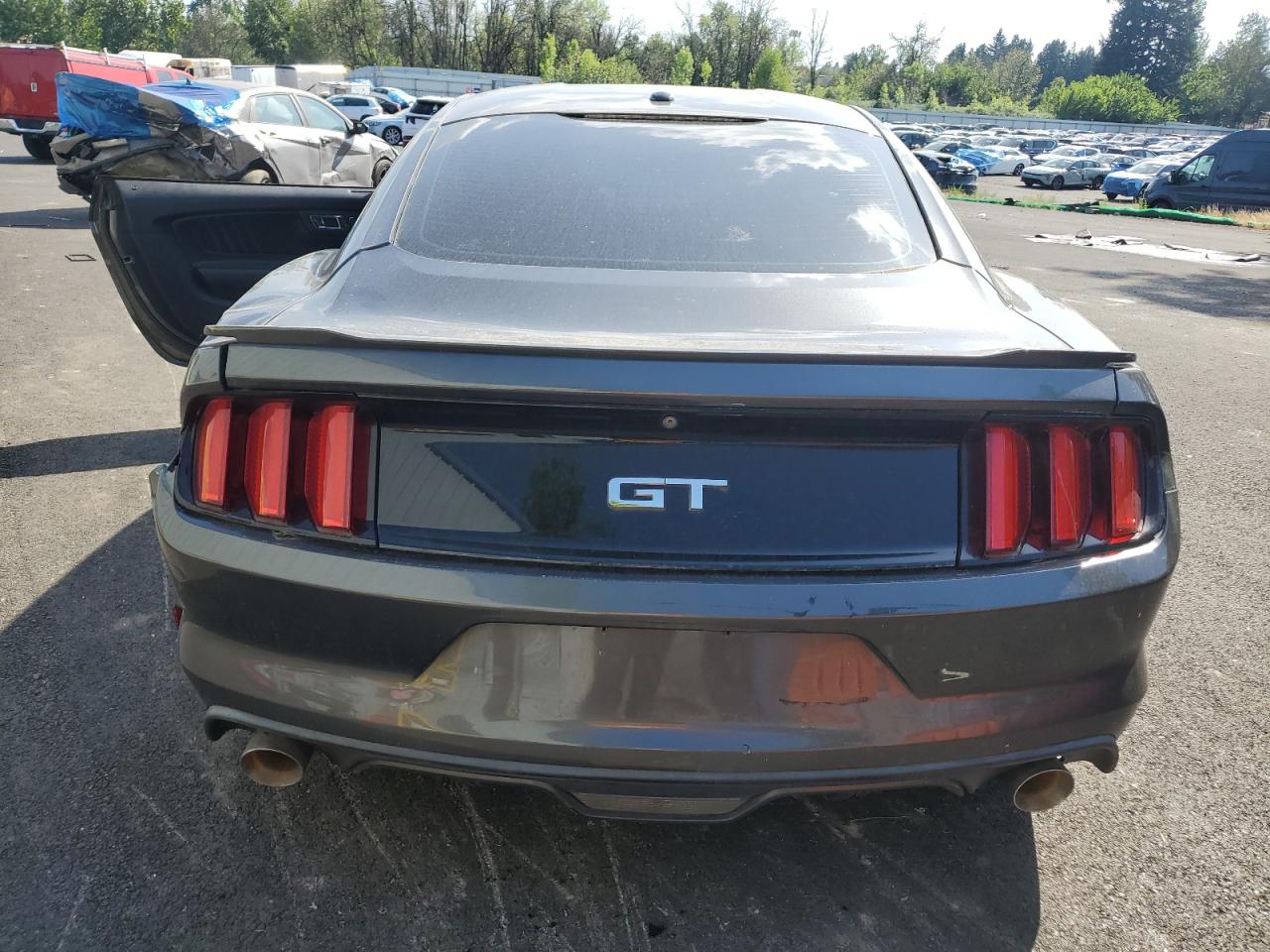 2015 Ford Mustang Gt Charcoal vin: 1FA6P8CF8F5363524 Damage: Rear Bumper, Multiple Scratches Light, 10 Or More