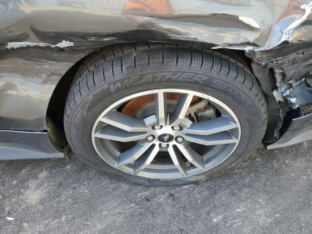2015 Ford Mustang Gt Charcoal vin: 1FA6P8CF8F5363524 Damage: Left Rear Wheel, Curb Rash, > 12 Inches