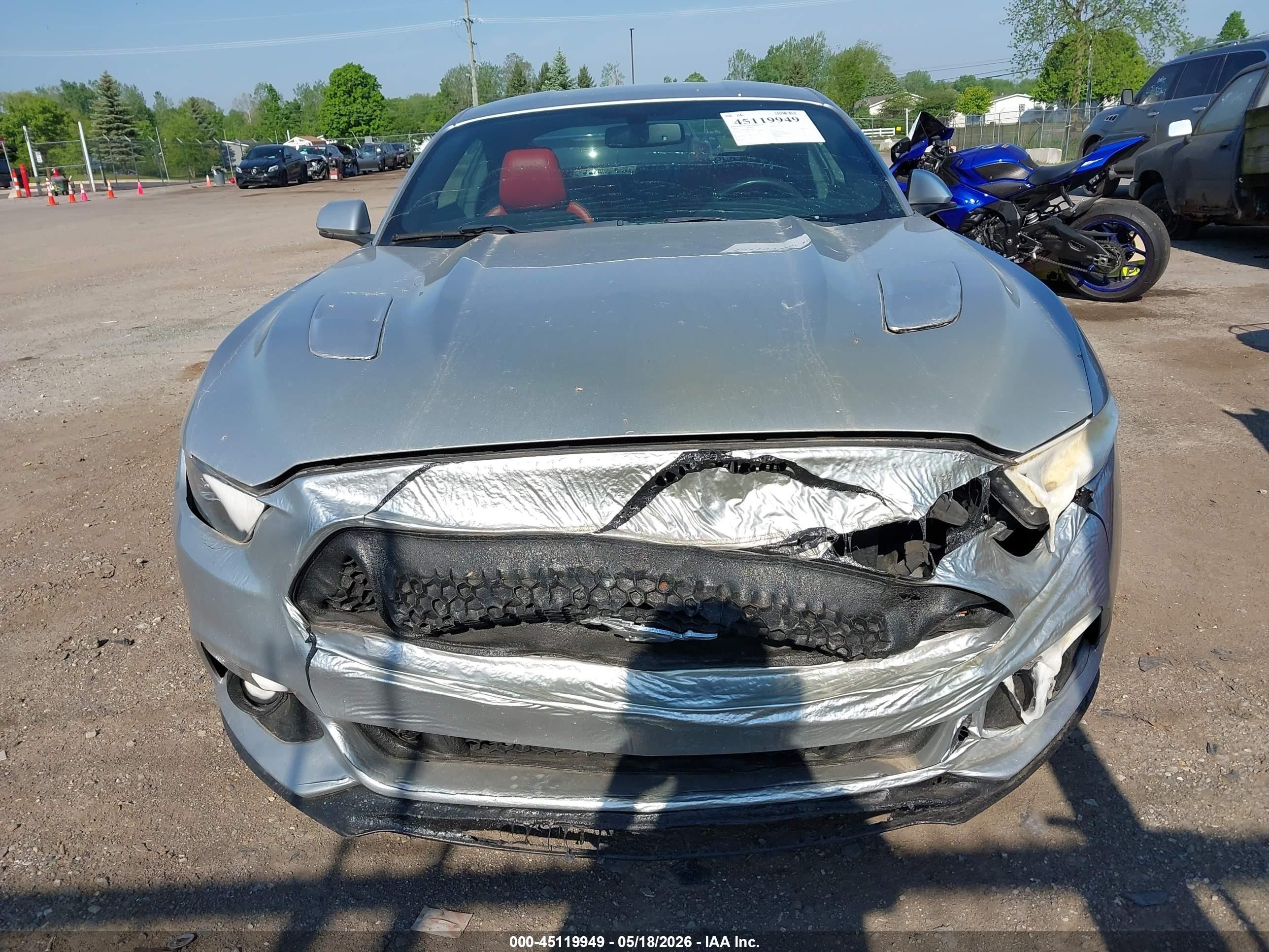2015 Ford Mustang Gt Premium Silver vin: 1FA6P8CF8F5368335