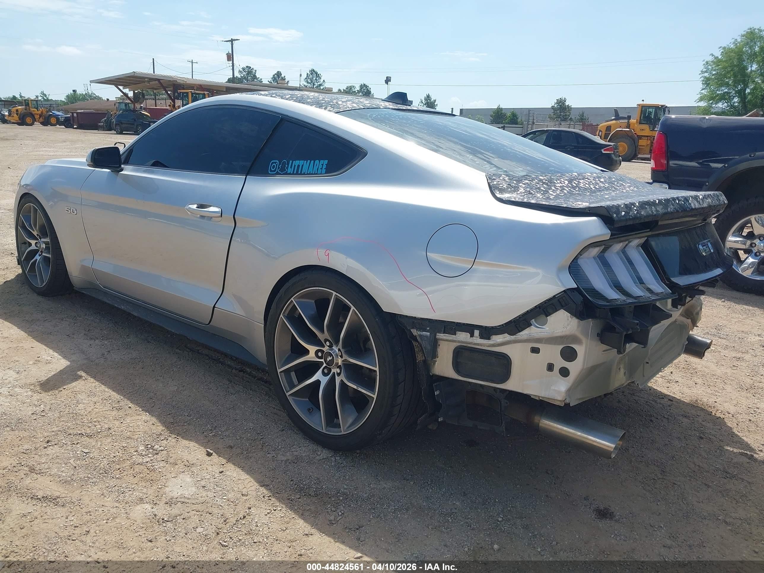 2015 Ford Mustang Gt Premium Silver vin: 1FA6P8CF8F5378055