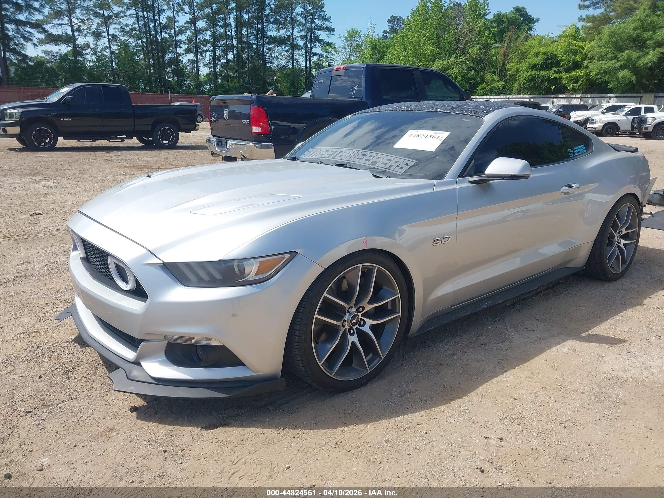 2015 Ford Mustang Gt Premium Silver vin: 1FA6P8CF8F5378055