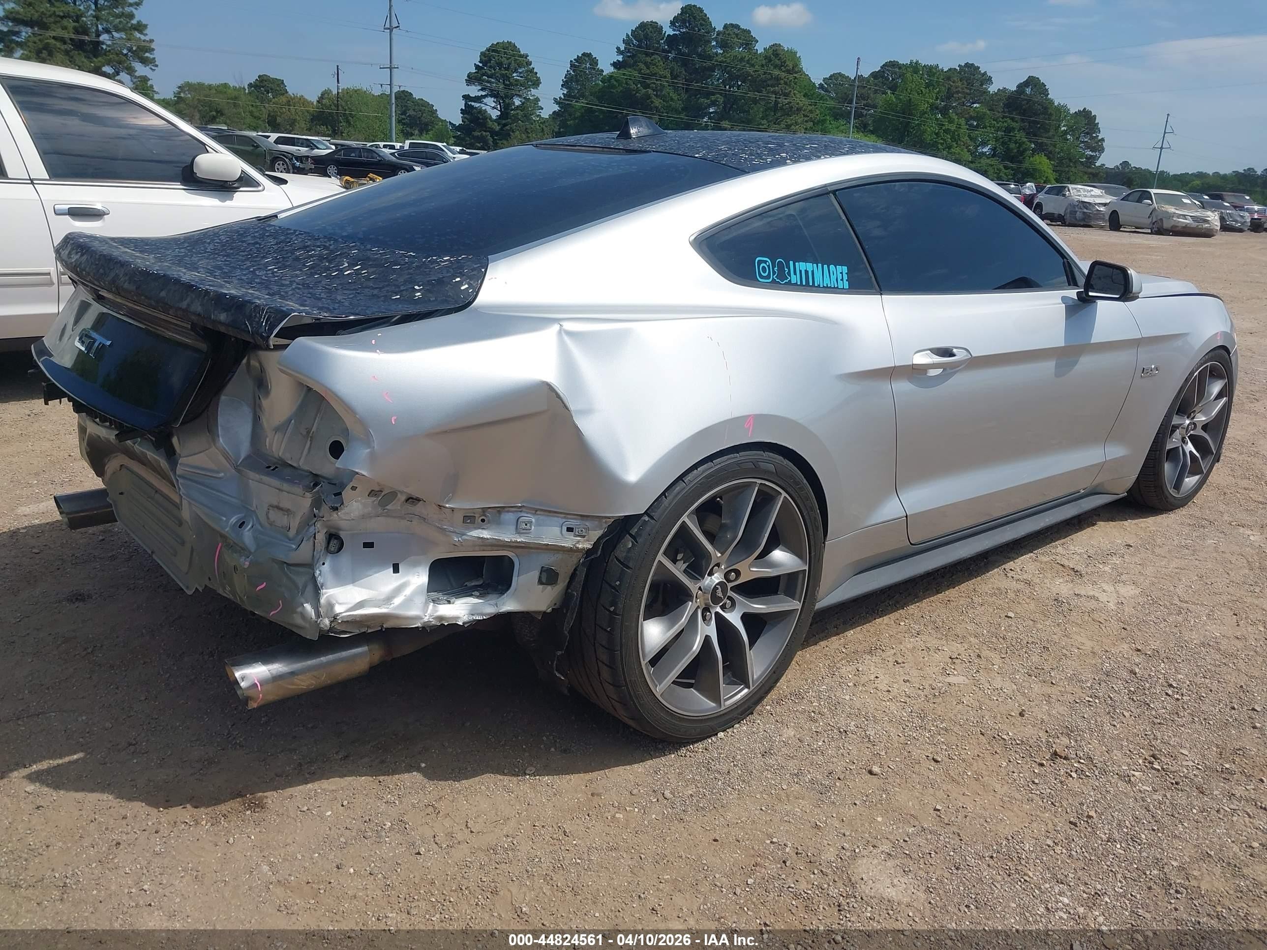 2015 Ford Mustang Gt Premium Silver vin: 1FA6P8CF8F5378055