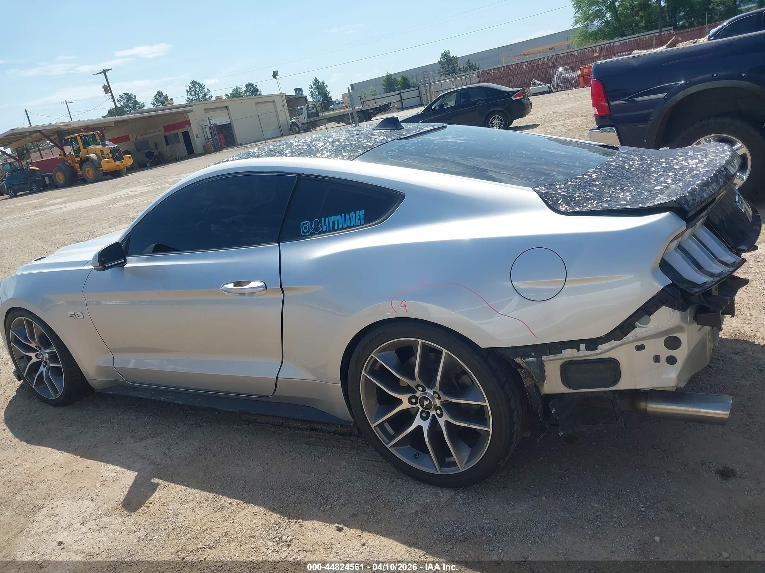2015 Ford Mustang Gt Premium Silver vin: 1FA6P8CF8F5378055