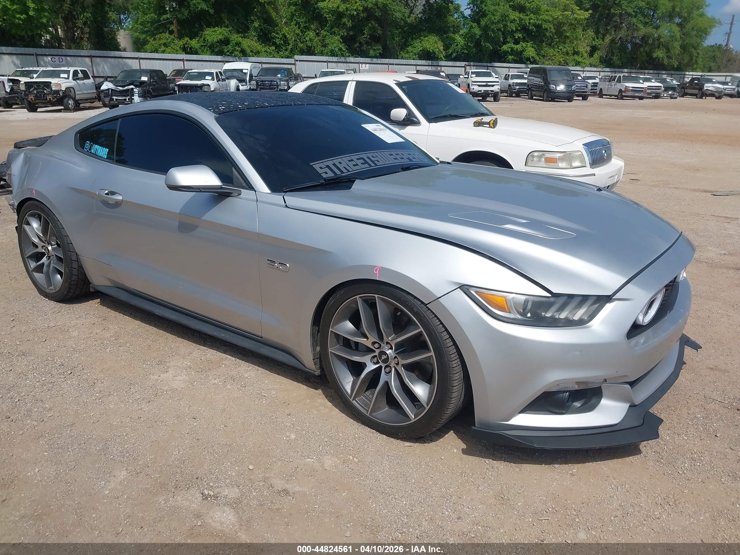 2015 Ford Mustang Gt Premium Silver vin: 1FA6P8CF8F5378055