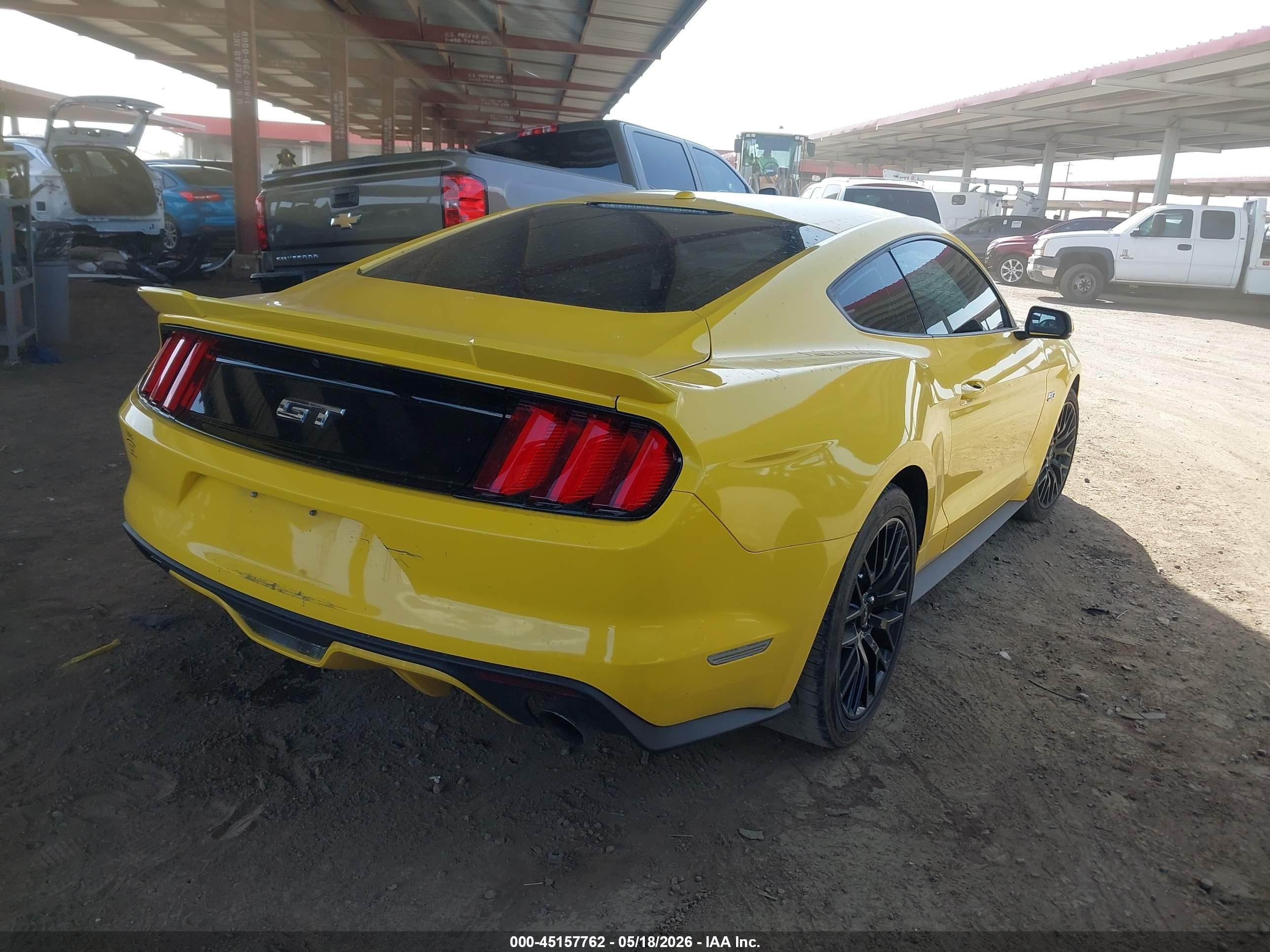 2015 Ford Mustang Gt Premium Yellow vin: 1FA6P8CF9F5329267