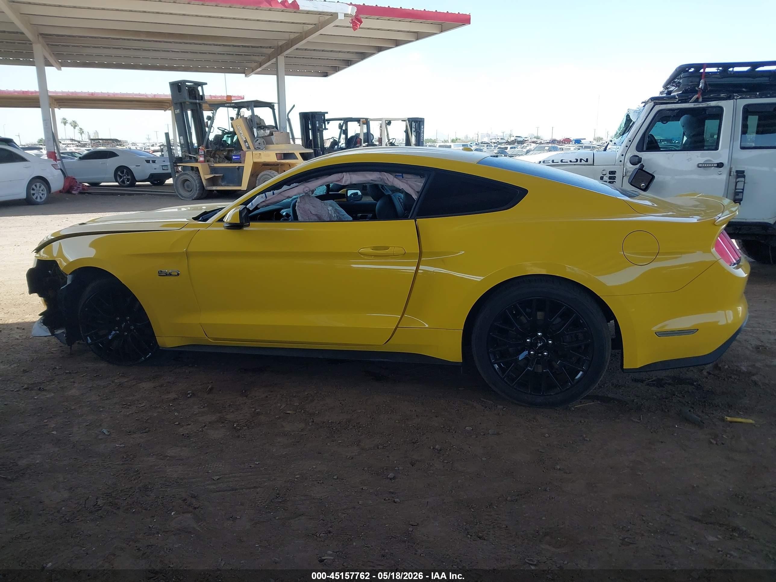 2015 Ford Mustang Gt Premium Yellow vin: 1FA6P8CF9F5329267
