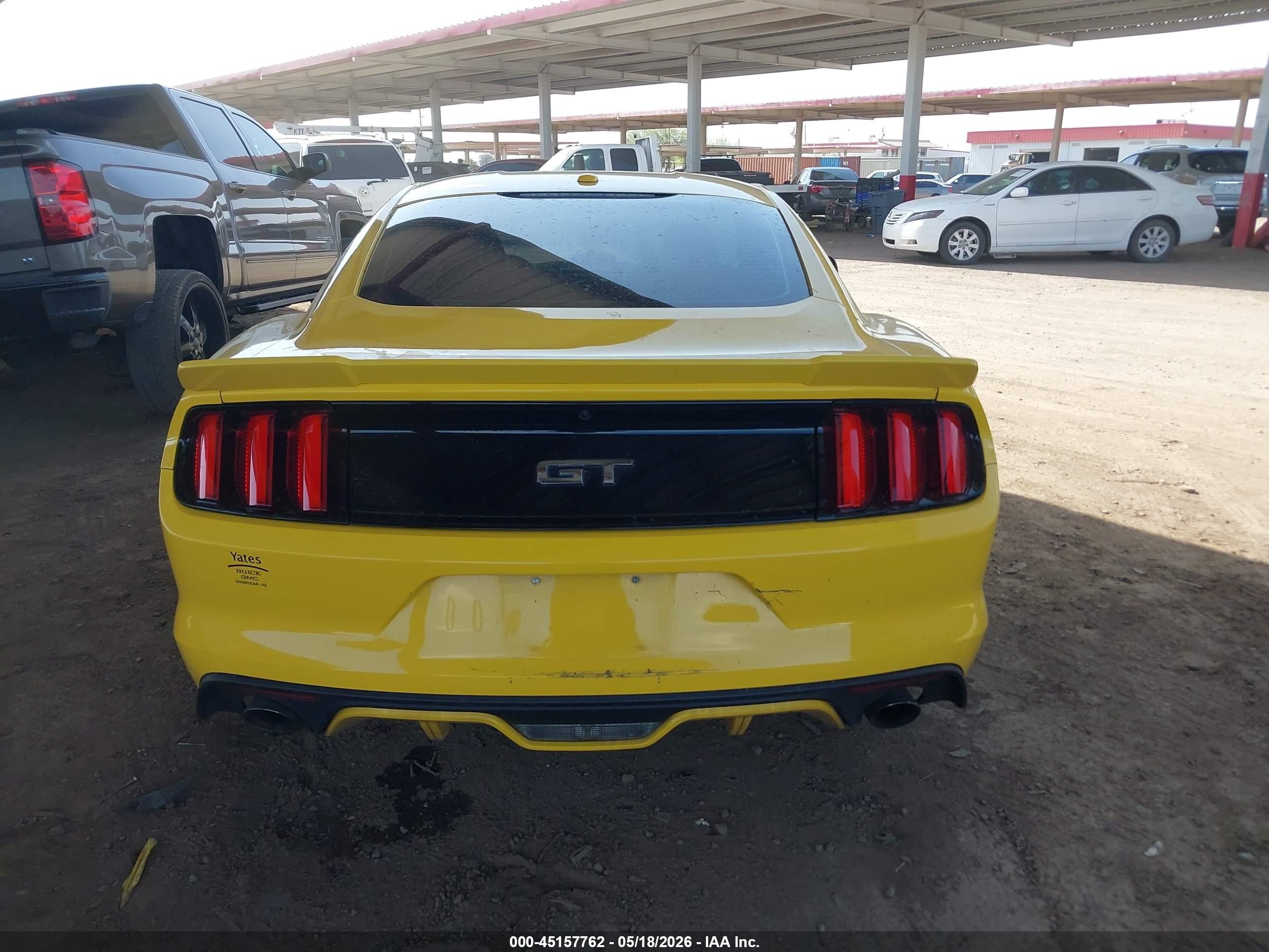 2015 Ford Mustang Gt Premium Yellow vin: 1FA6P8CF9F5329267