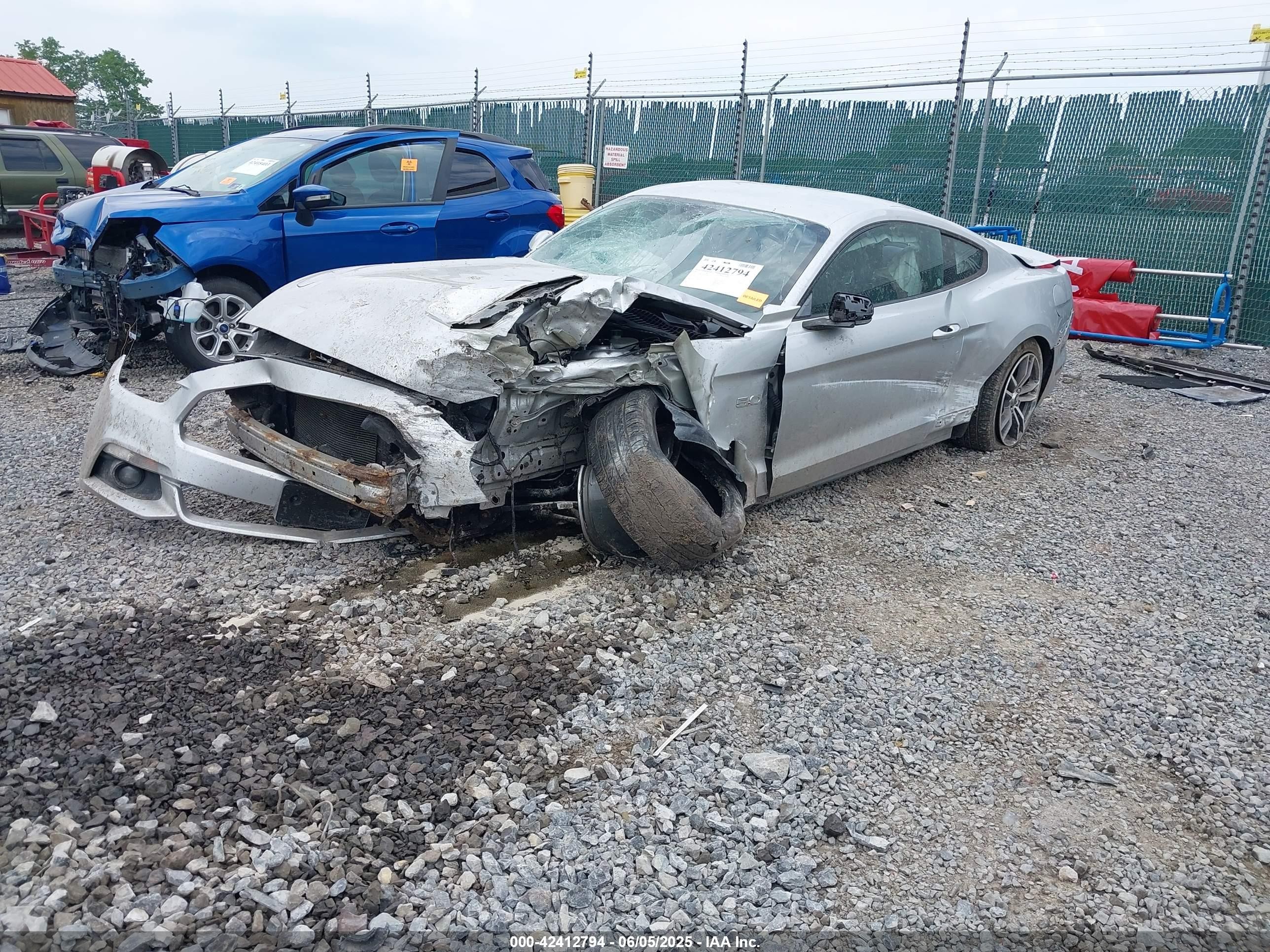 2015 Ford Mustang Gt Silver vin: 1FA6P8CF9F5432740