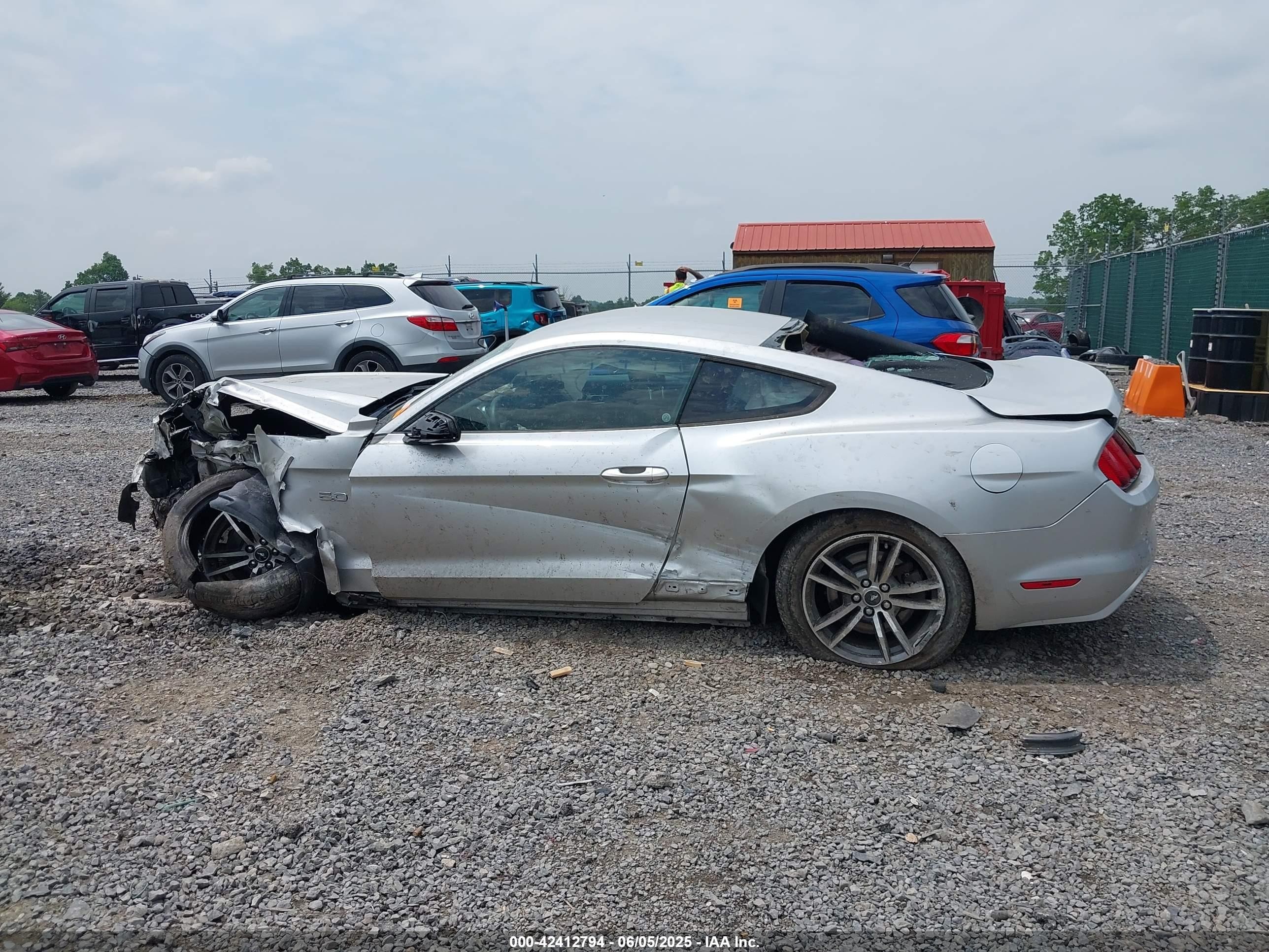 2015 Ford Mustang Gt Silver vin: 1FA6P8CF9F5432740