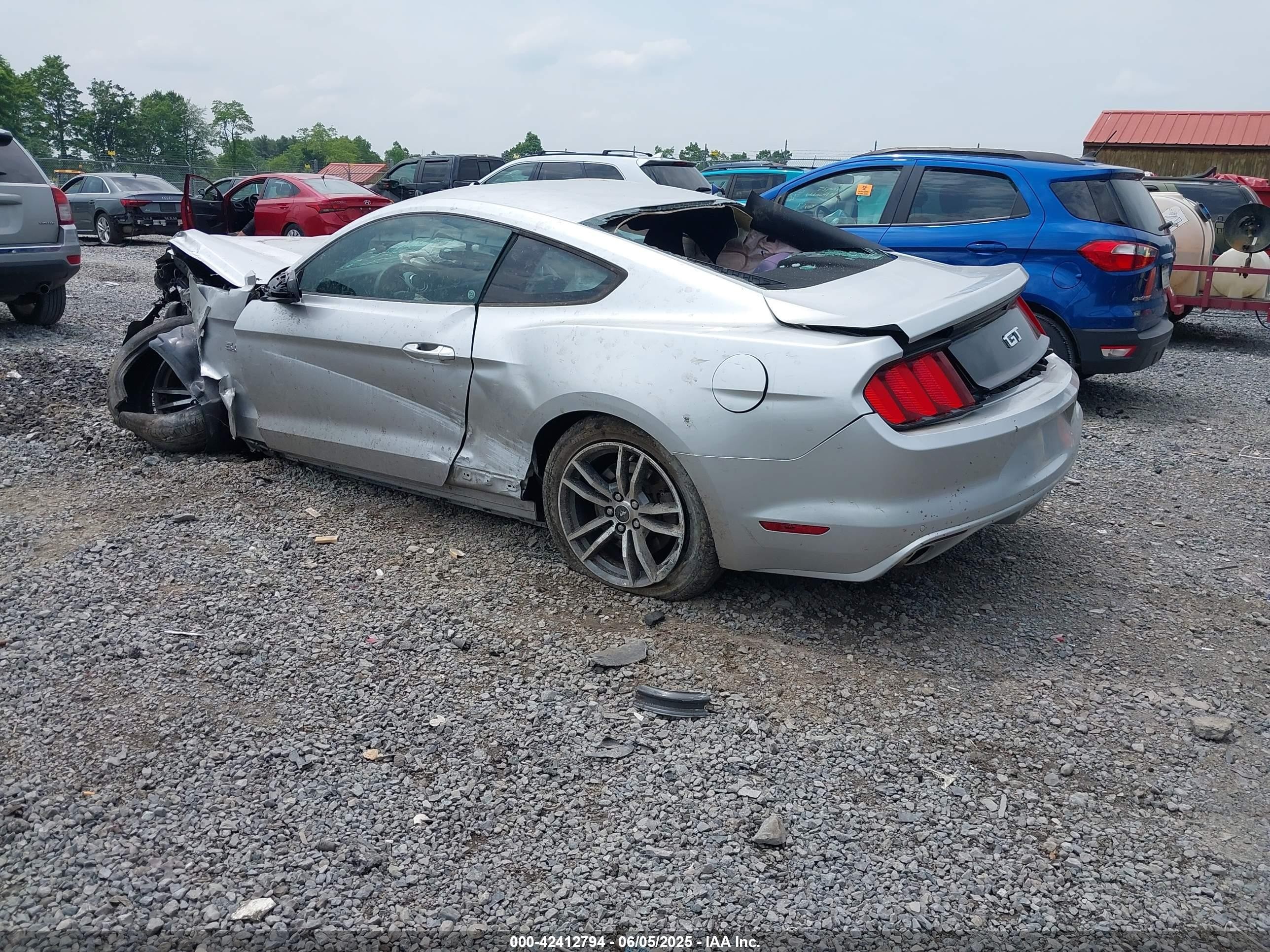 2015 Ford Mustang Gt Silver vin: 1FA6P8CF9F5432740