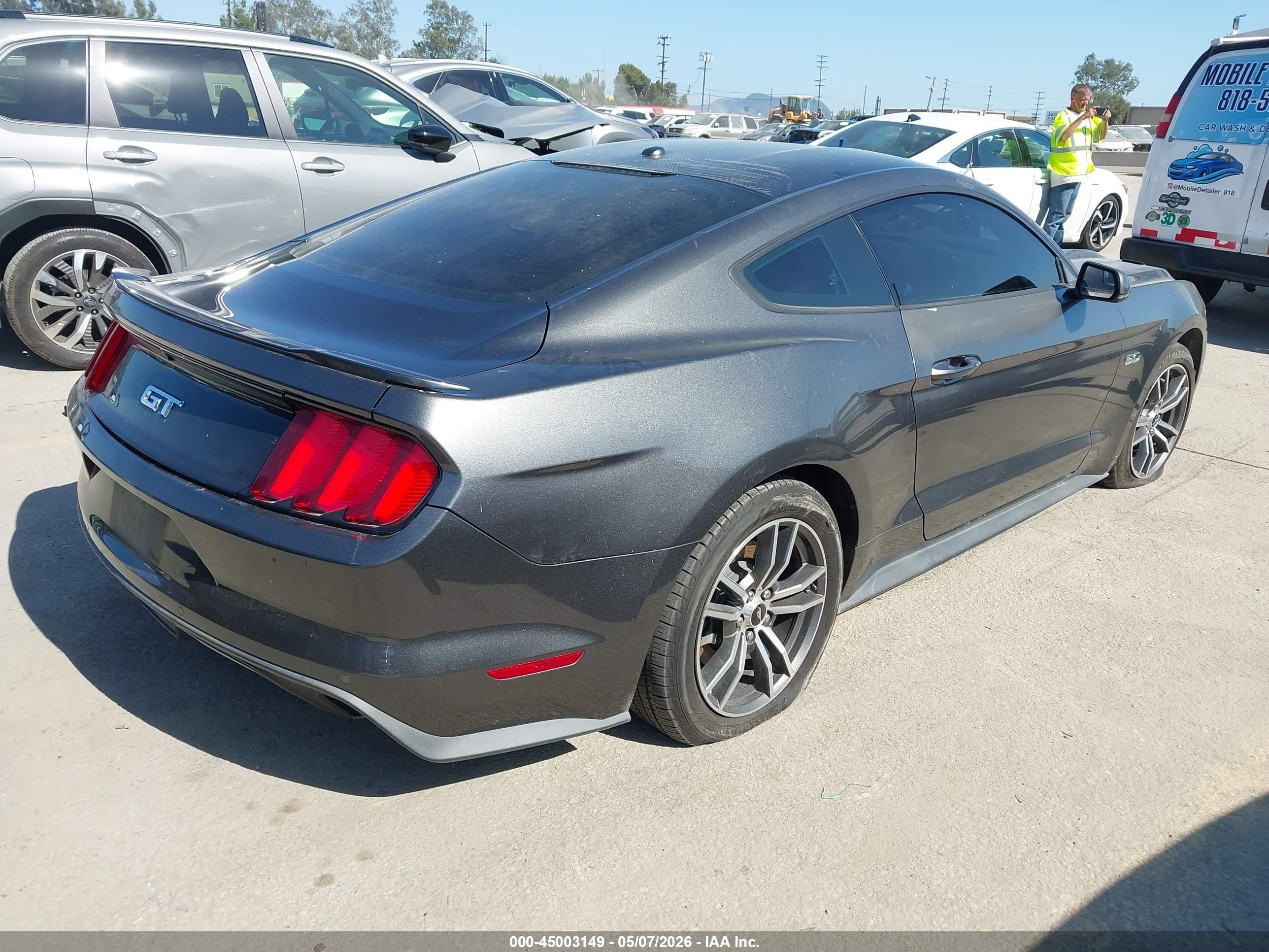 2017 Ford Mustang Gt Premium Серый vin: 1FA6P8CF9H5312908