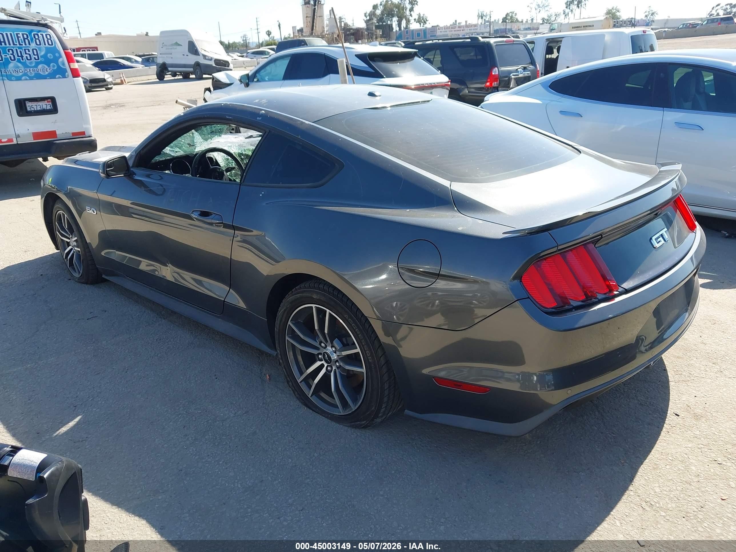 2017 Ford Mustang Gt Premium Серый vin: 1FA6P8CF9H5312908