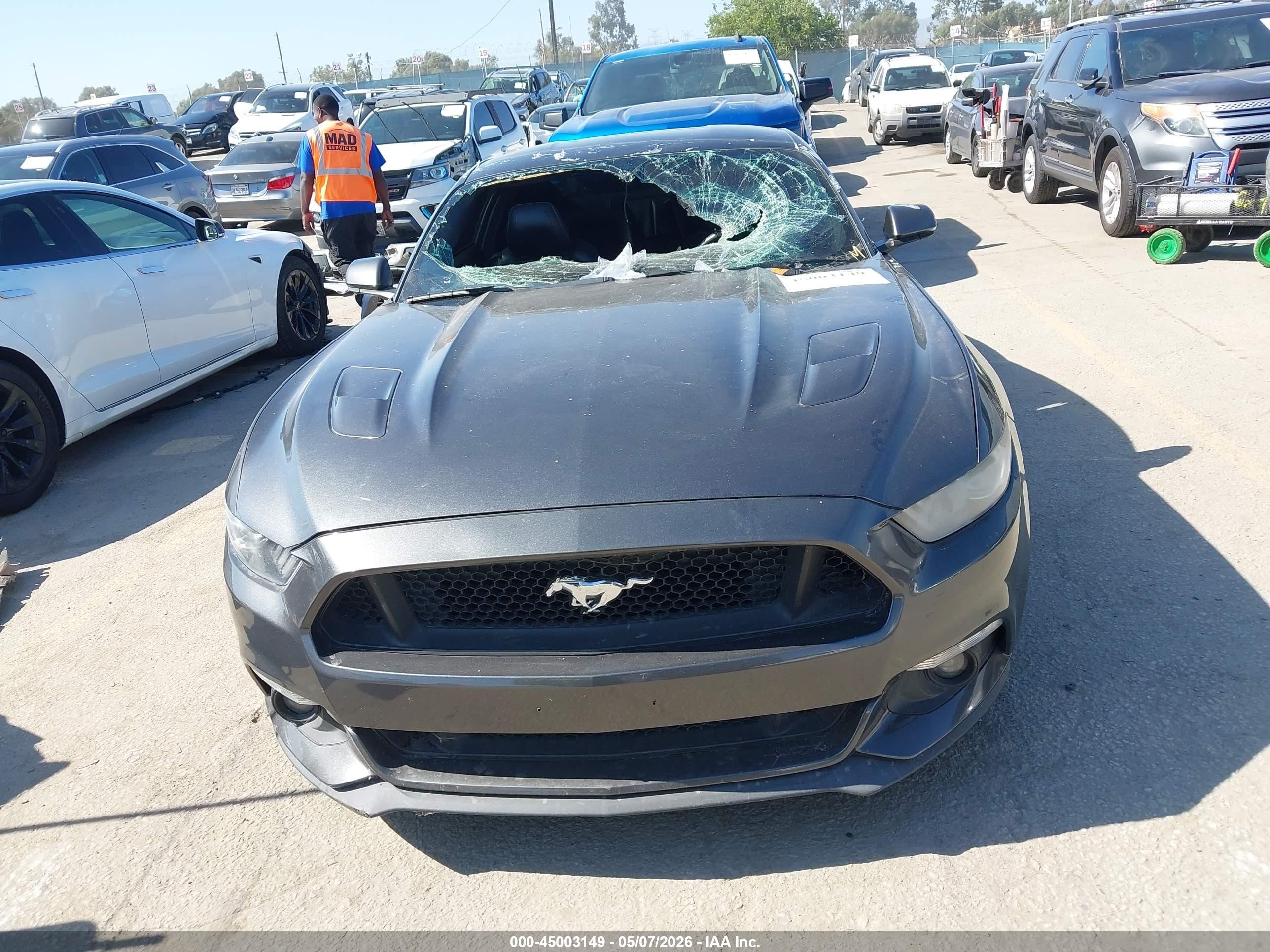 2017 Ford Mustang Gt Premium Серый vin: 1FA6P8CF9H5312908