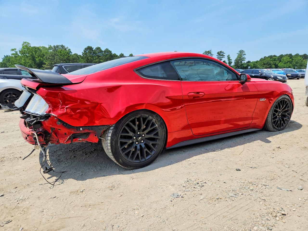 2015 Ford Mustang Gt Red vin: 1FA6P8CFXF5328659