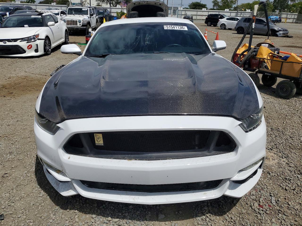 2015 Ford Mustang Gt White vin: 1FA6P8CFXF5337832