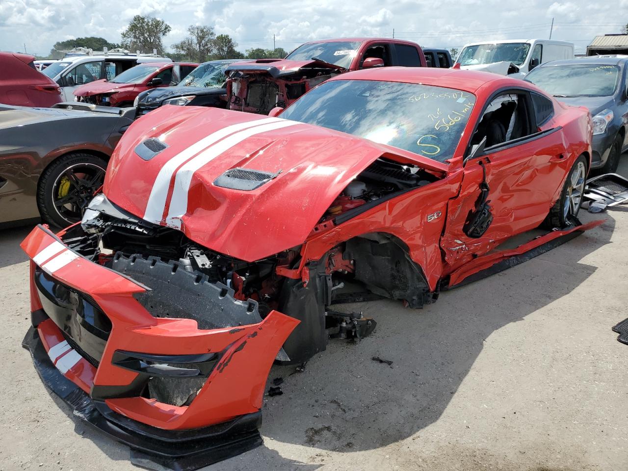 2021 Ford Mustang Gt Red vin: 1FA6P8CFXM5155545