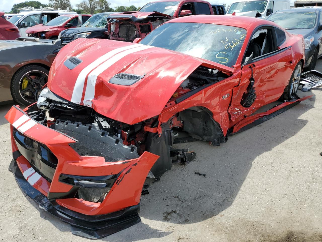 2021 Ford Mustang Gt Red vin: 1FA6P8CFXM5155545