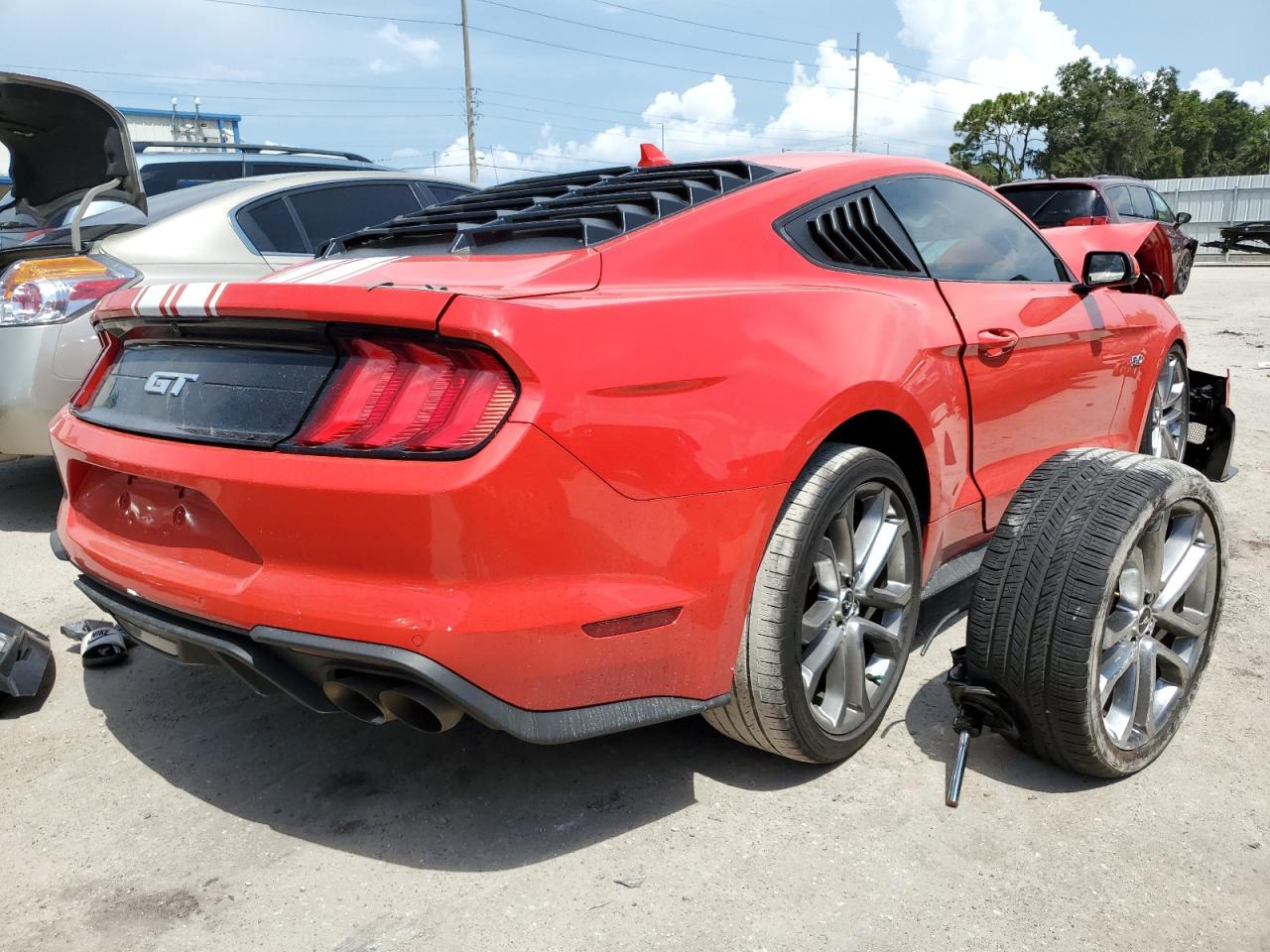 2021 Ford Mustang Gt Red vin: 1FA6P8CFXM5155545