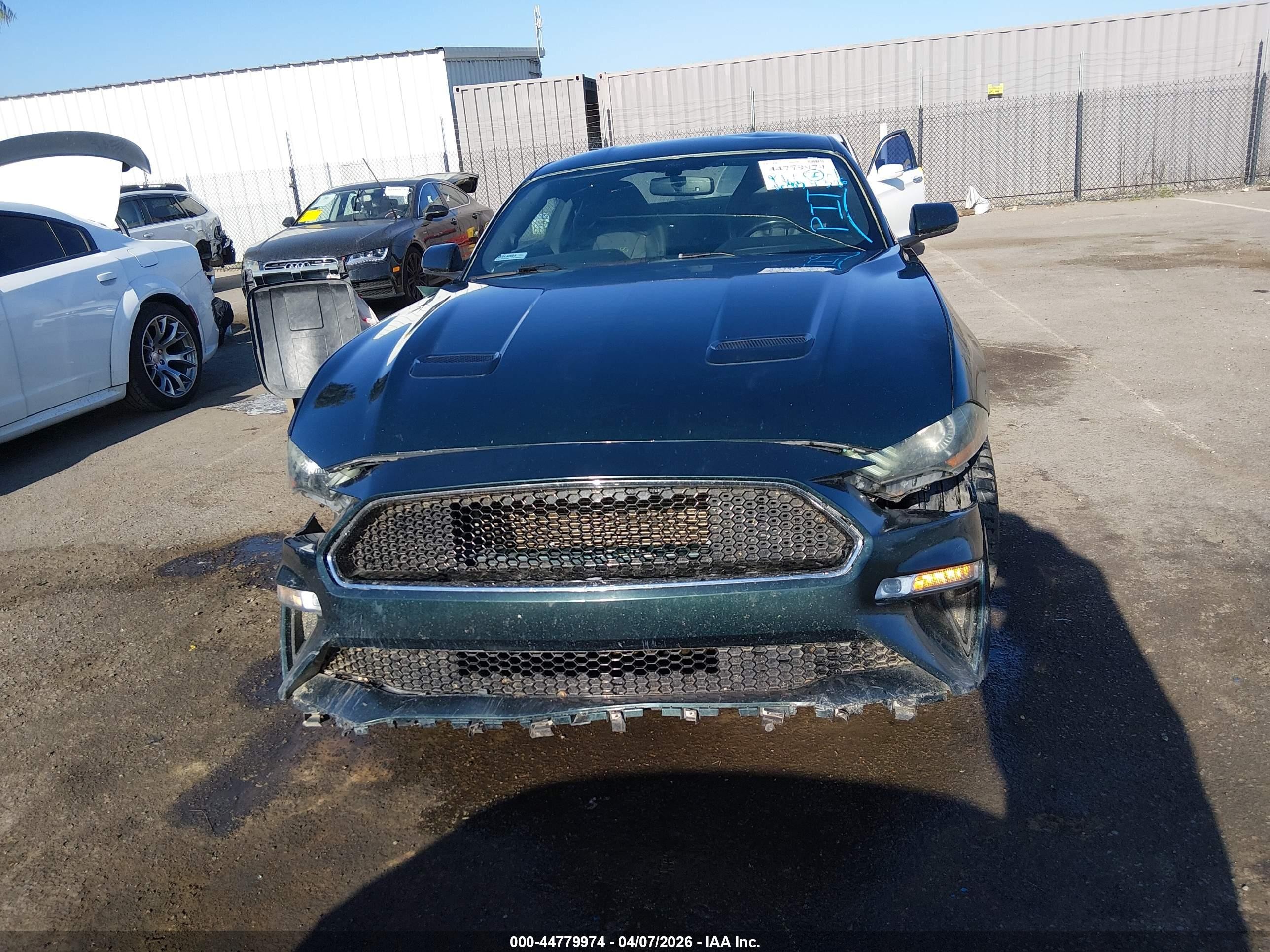 2019 Ford Mustang Bullitt Green vin: 1FA6P8K00K5504741
