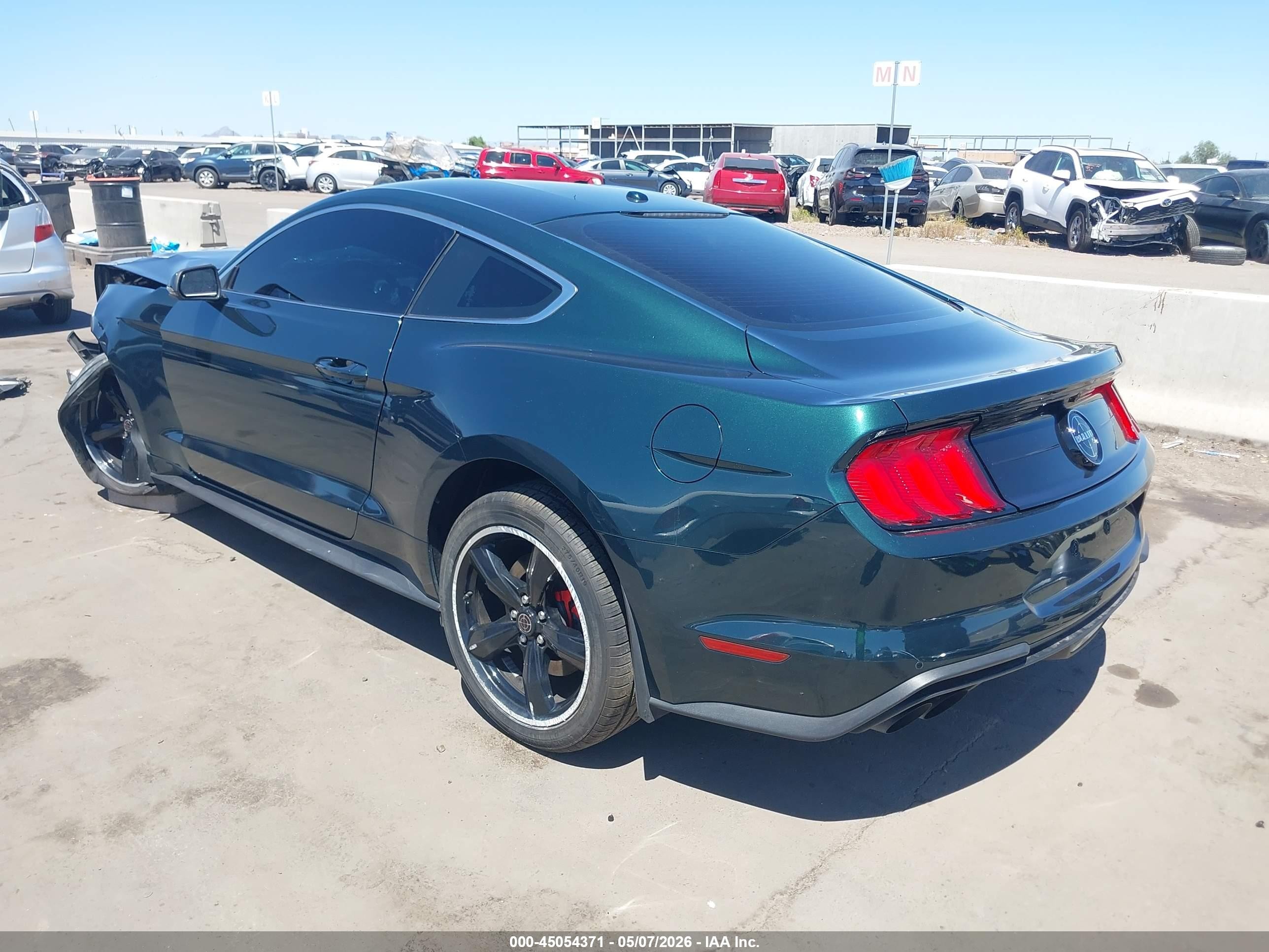 2019 Ford Mustang Bullitt Green vin: 1FA6P8K06K5502864
