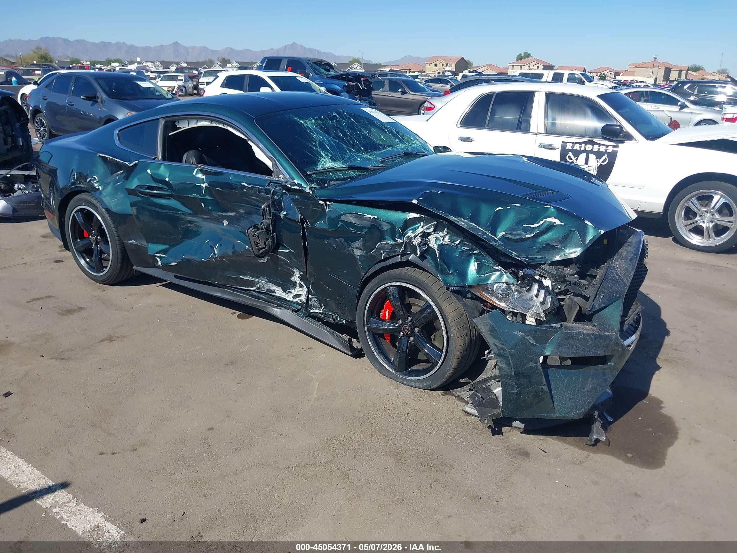 2019 Ford Mustang Bullitt Green vin: 1FA6P8K06K5502864