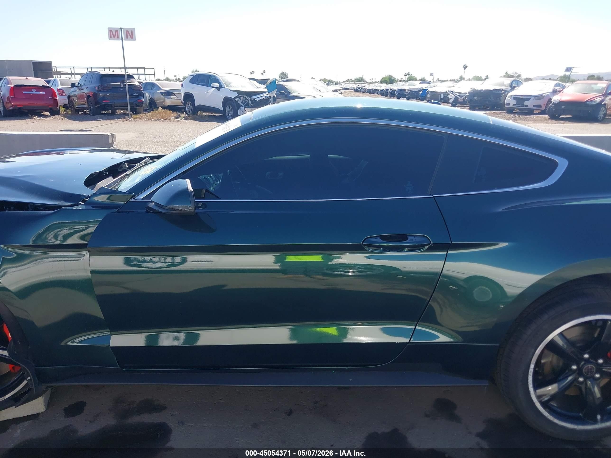 2019 Ford Mustang Bullitt Green vin: 1FA6P8K06K5502864