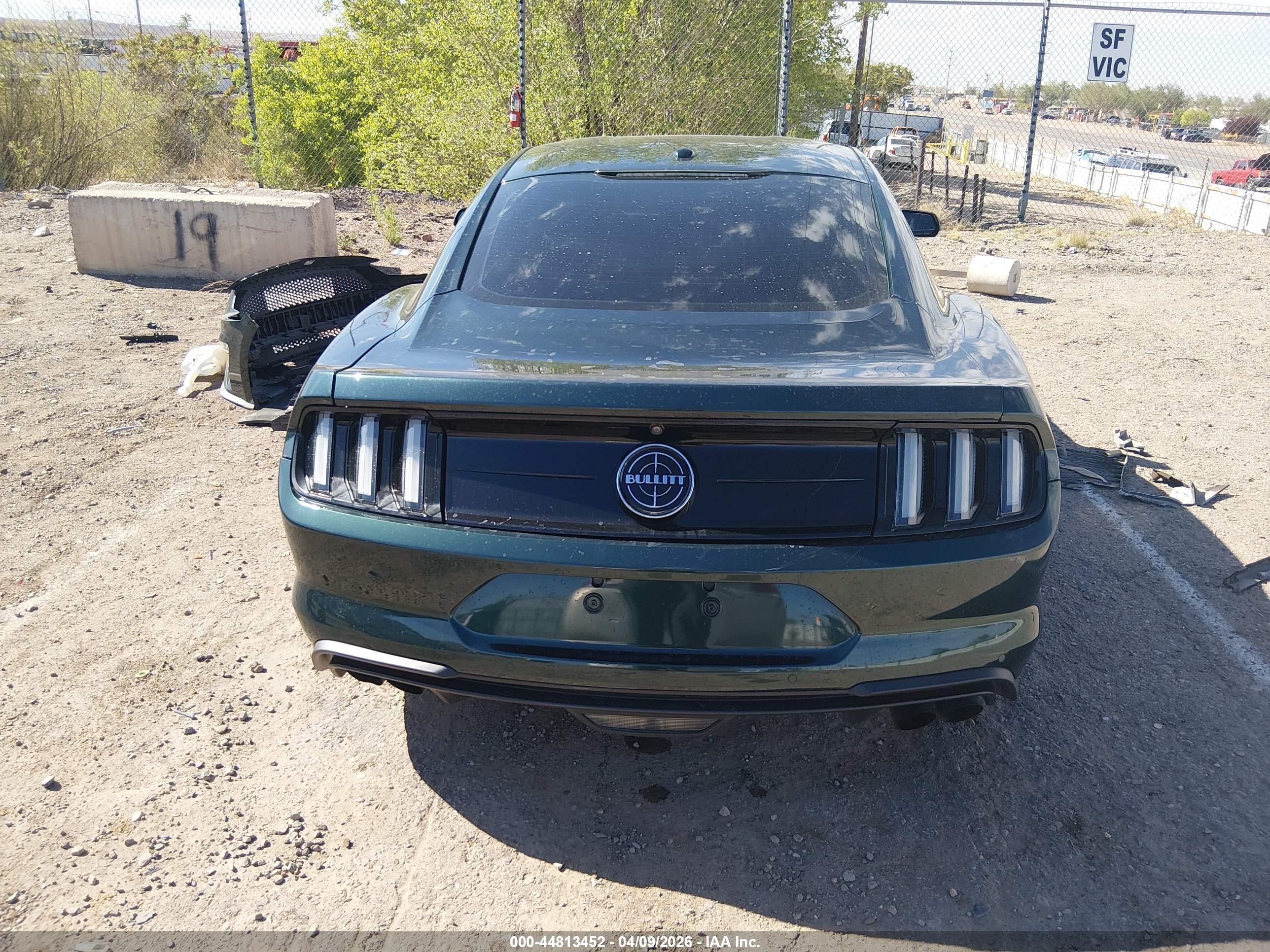 2019 Ford Mustang Bullitt Зеленый vin: 1FA6P8K08K5506074