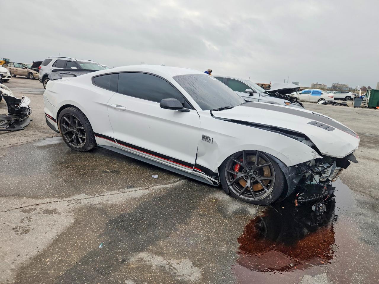 2021 Ford Mustang Mach I White vin: 1FA6P8R04M5555765